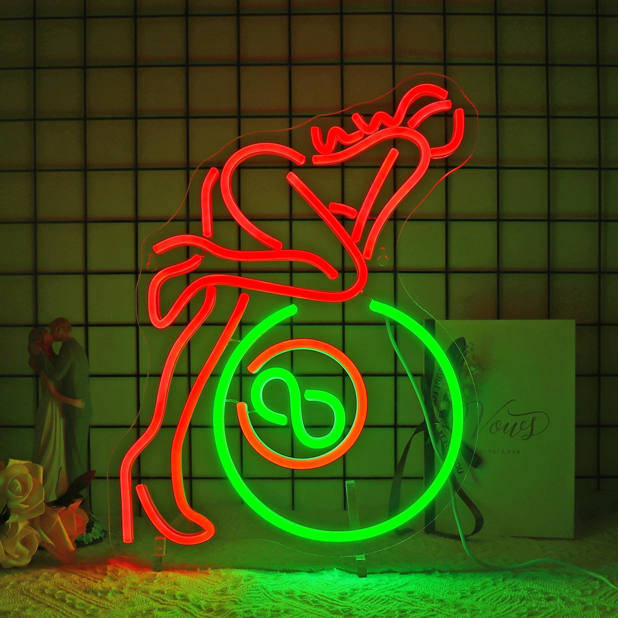 Lukvuzo Billiard Lady Neon Sign USB Powered LED Neon Light for Wall and Room Decor 1 Piece Pool Table Bar Accessories Flexible Acrylic Design #LLU0506M25