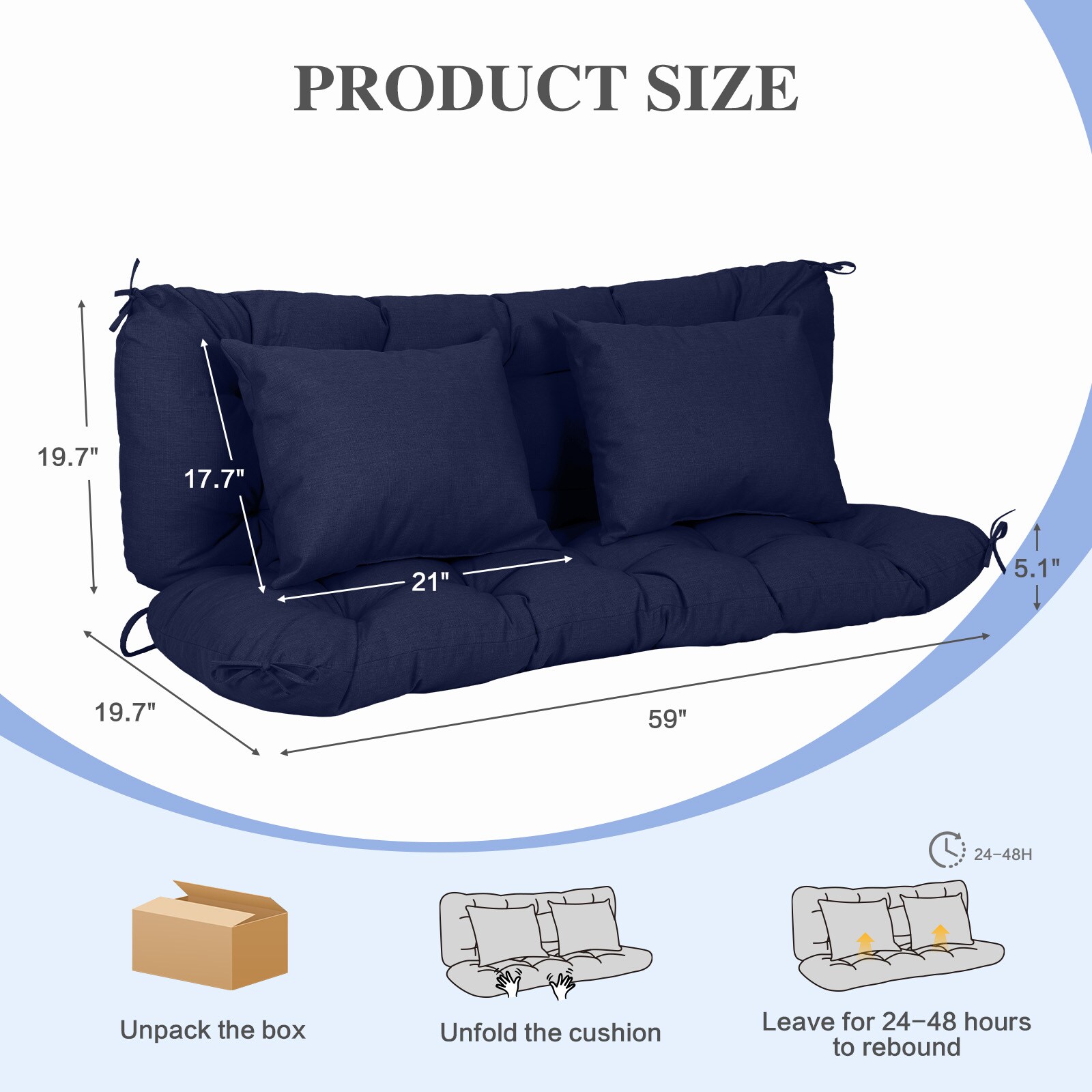 Aoodor A380-PDEDE Patio-Furniture-Cushions - View #2