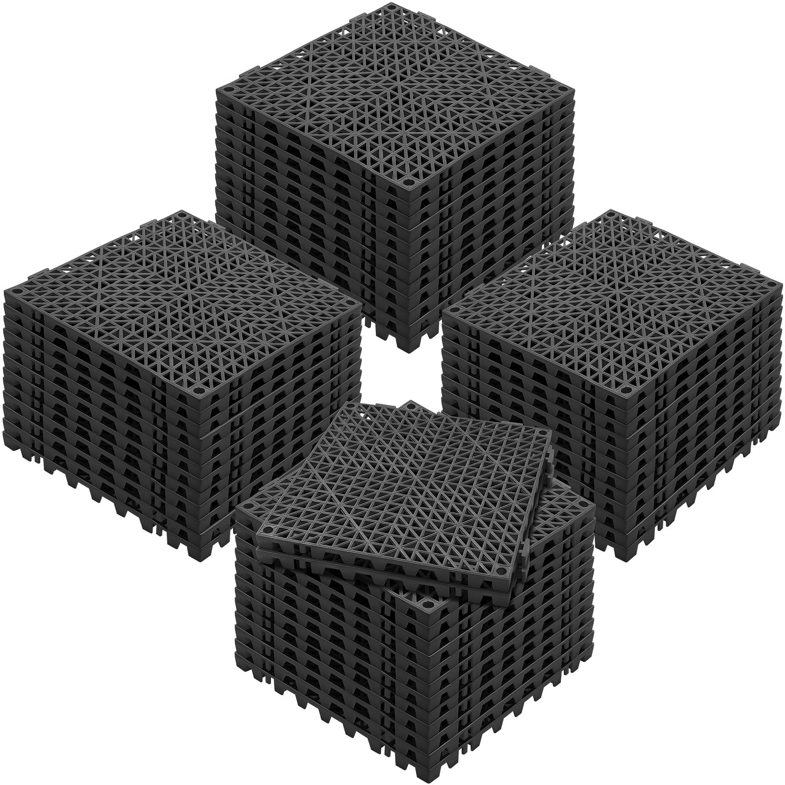 VEVOR HZXSJDD1212Y2YO2XV0 Interlocking Tile 50PCS Black
