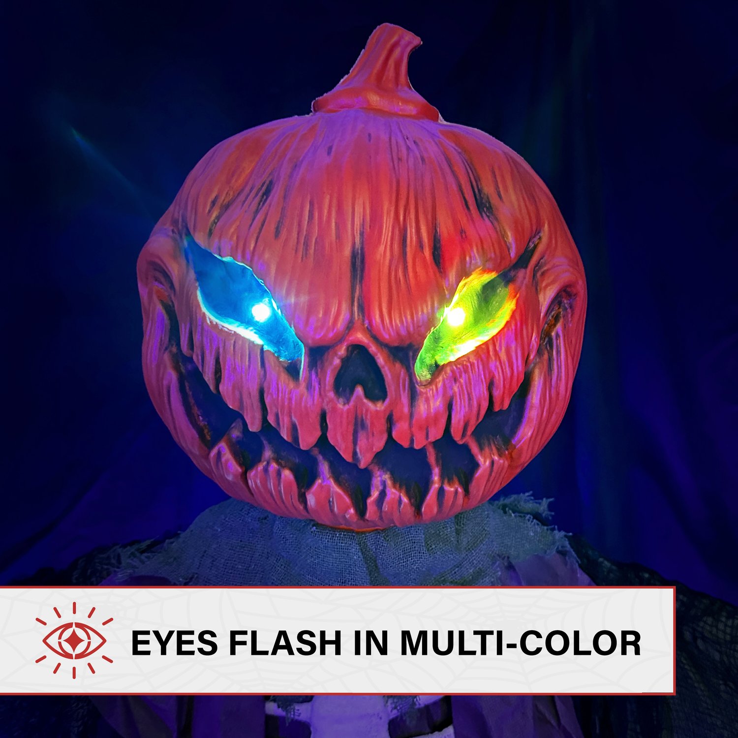 Haunted Hill Farm 7.0-ft Moaning Lighted Edward Scarecrow Porch