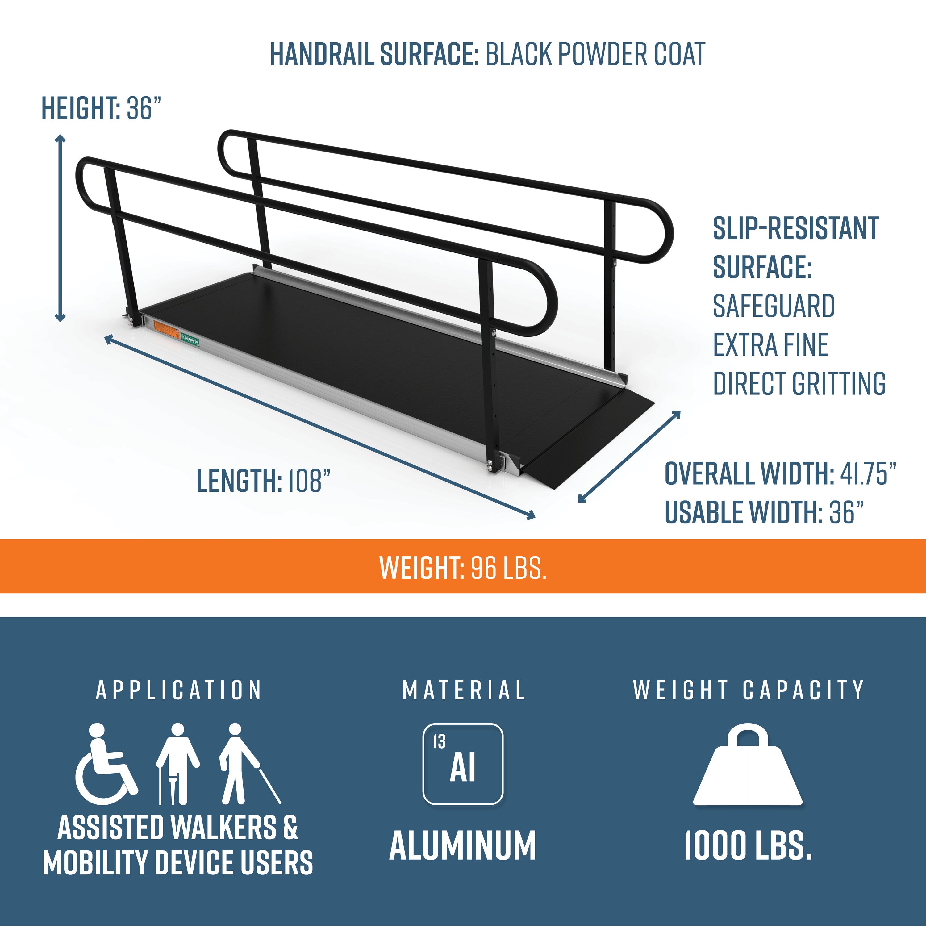 EZ-ACCESS G3G 09BLKTLBLK Access-Ramps - View #3