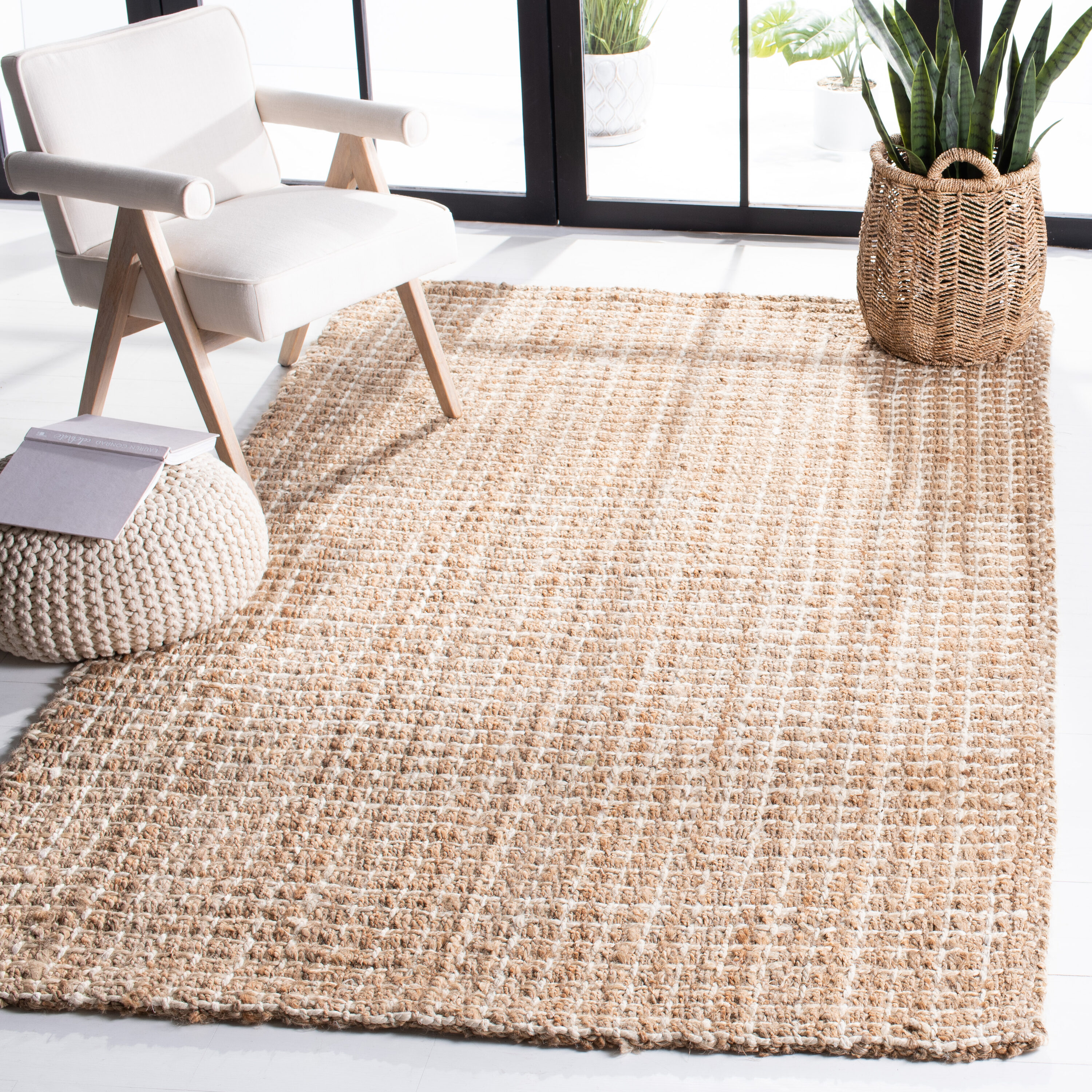  Natural Fiber 187 Natural Contemporary 4ft x 6ft Small Rectangle Rug
