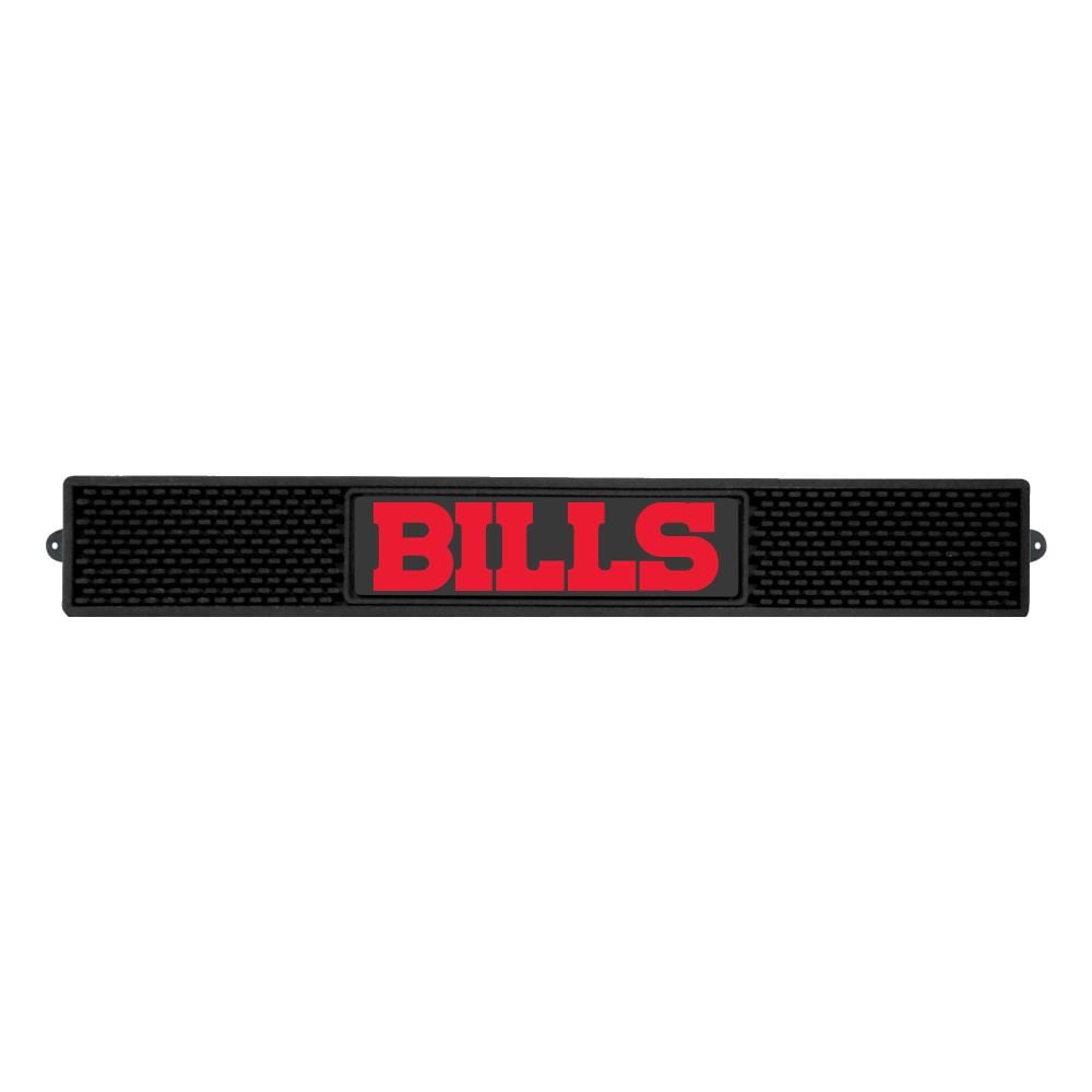 FANMATS 17899 NFL Buffalo Bills Vinyl Drink Mat Black Rubber Rectangle Drink mat