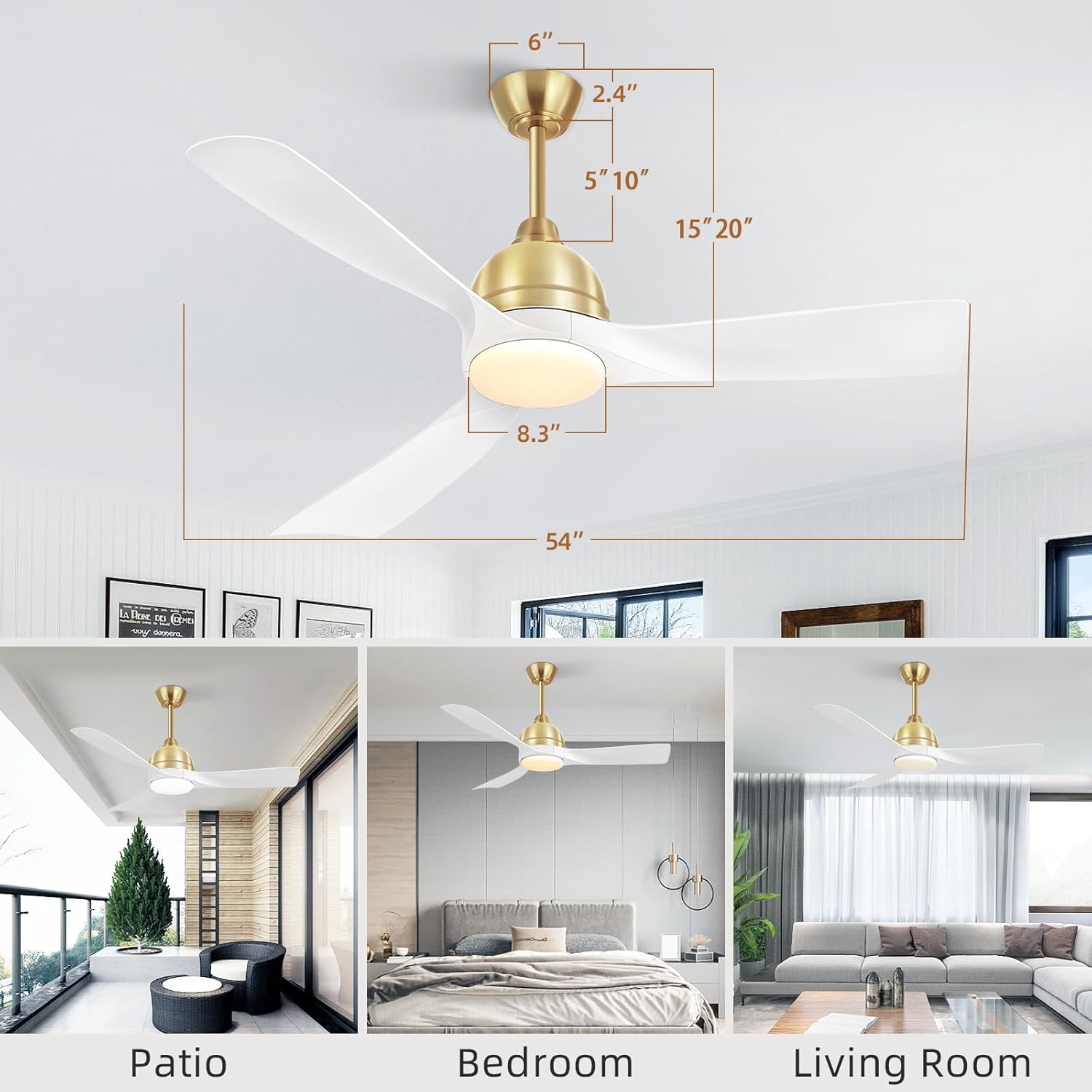 Sofucor L-54K002SMTY-BGWHABS Ceiling-Fans - View #8