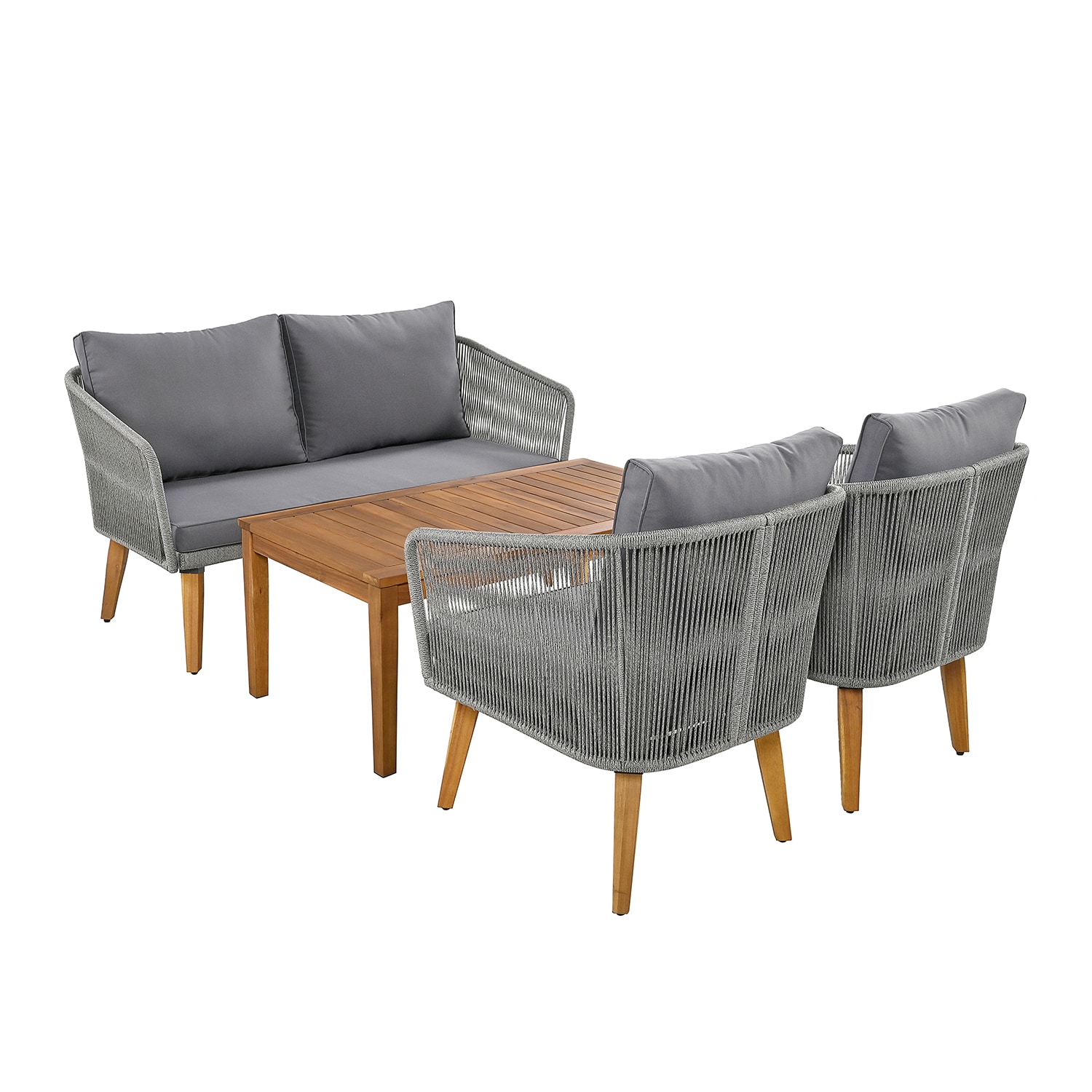SINOFURN SYA330127GY Patio-Conversation-Sets - View #3