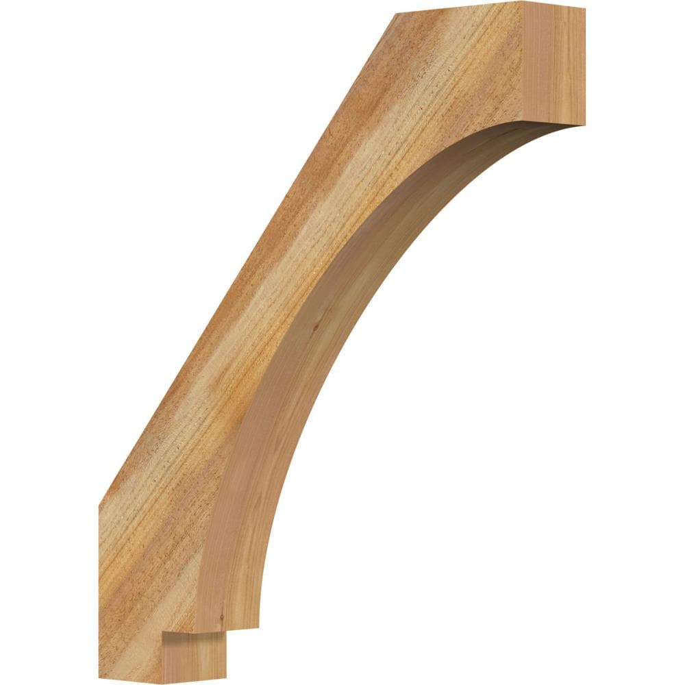 Ekena Millwork BRC04X24X28IMP00RWR 4-in x 24-in x 28-in Western Red Cedar Unfinished Wood Imperial Rough Sawn Knee Brace