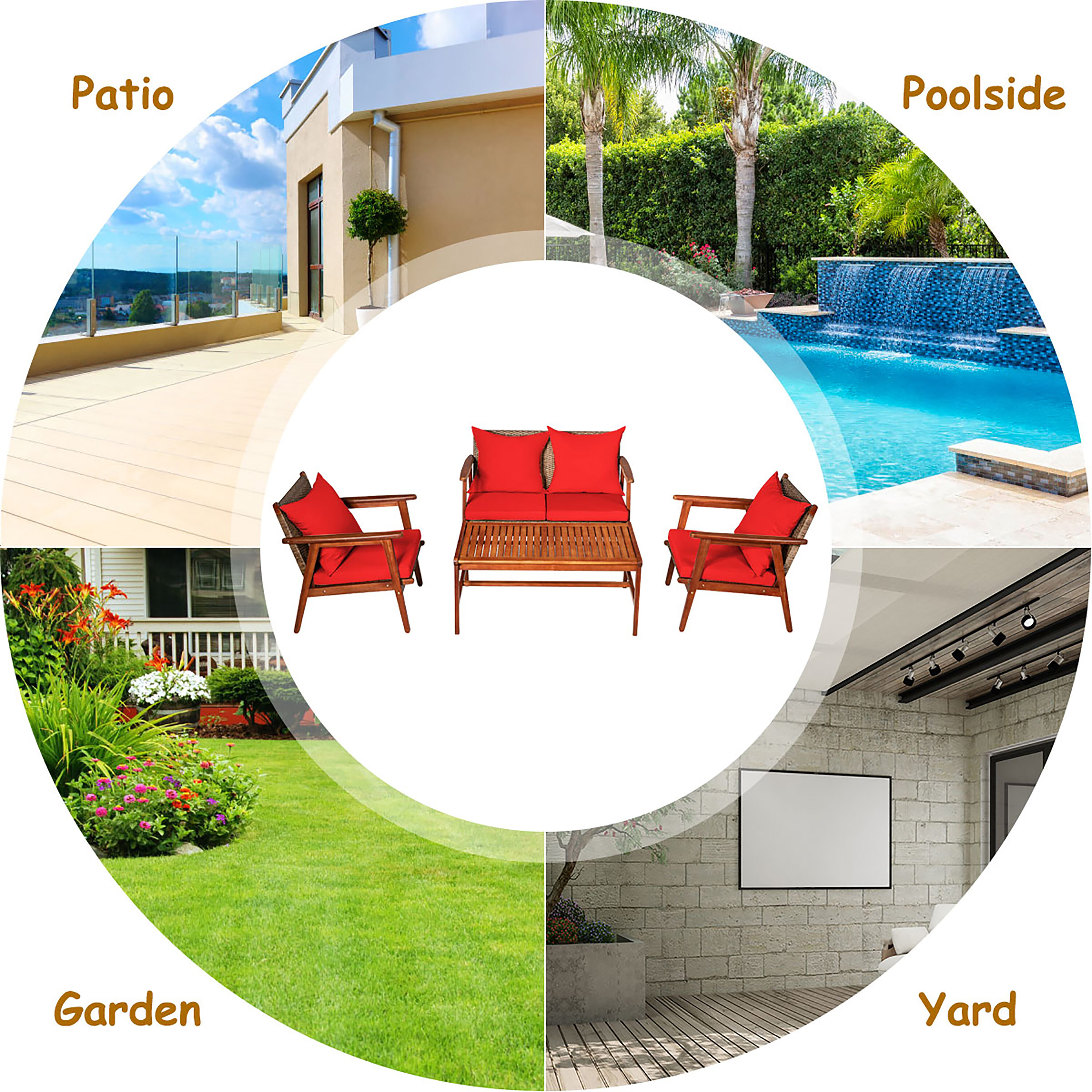 Costway HW68969RE+ Patio-Conversation-Sets - View #6