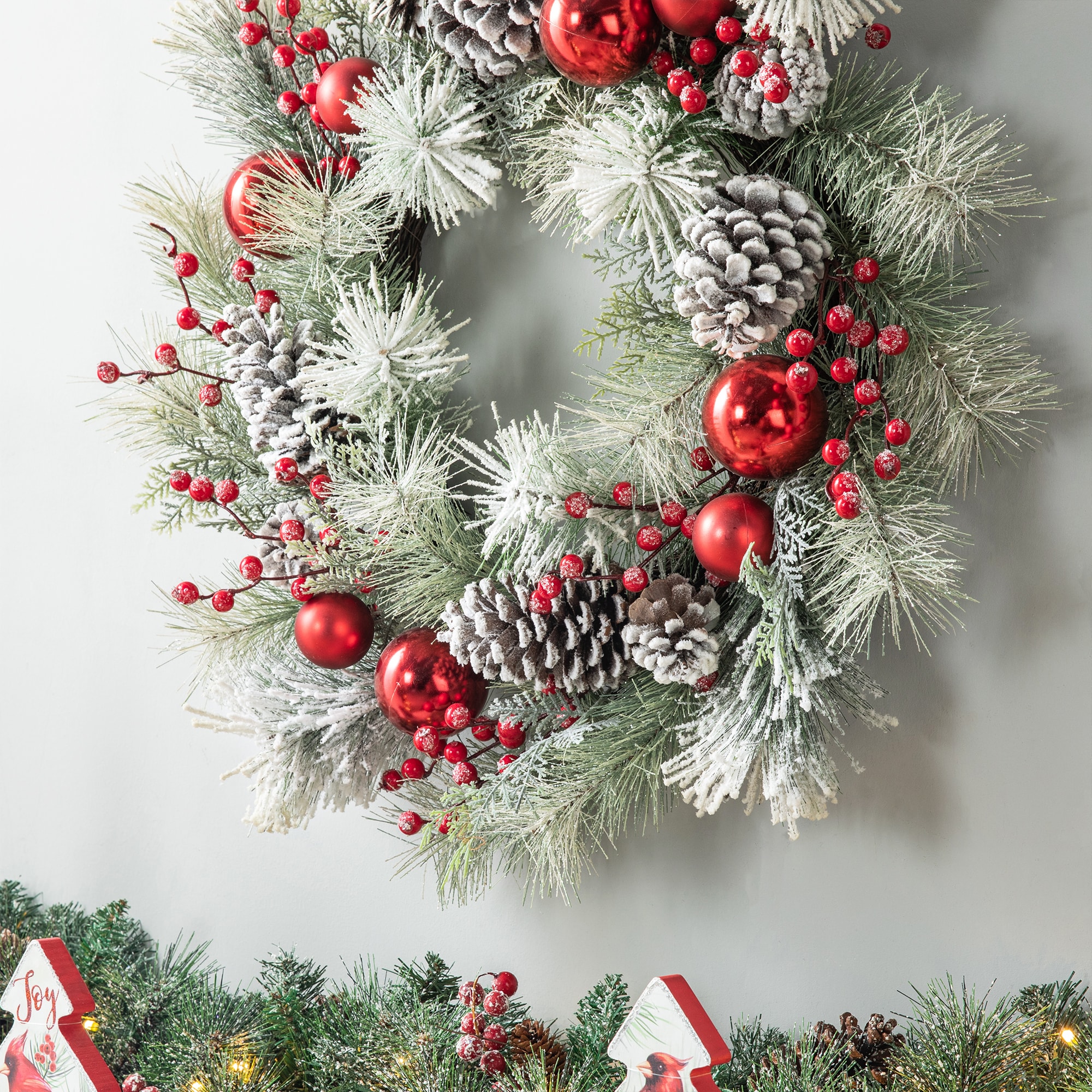 Glitzhome 1115203044 Artificial-Christmas-Wreaths - View #6