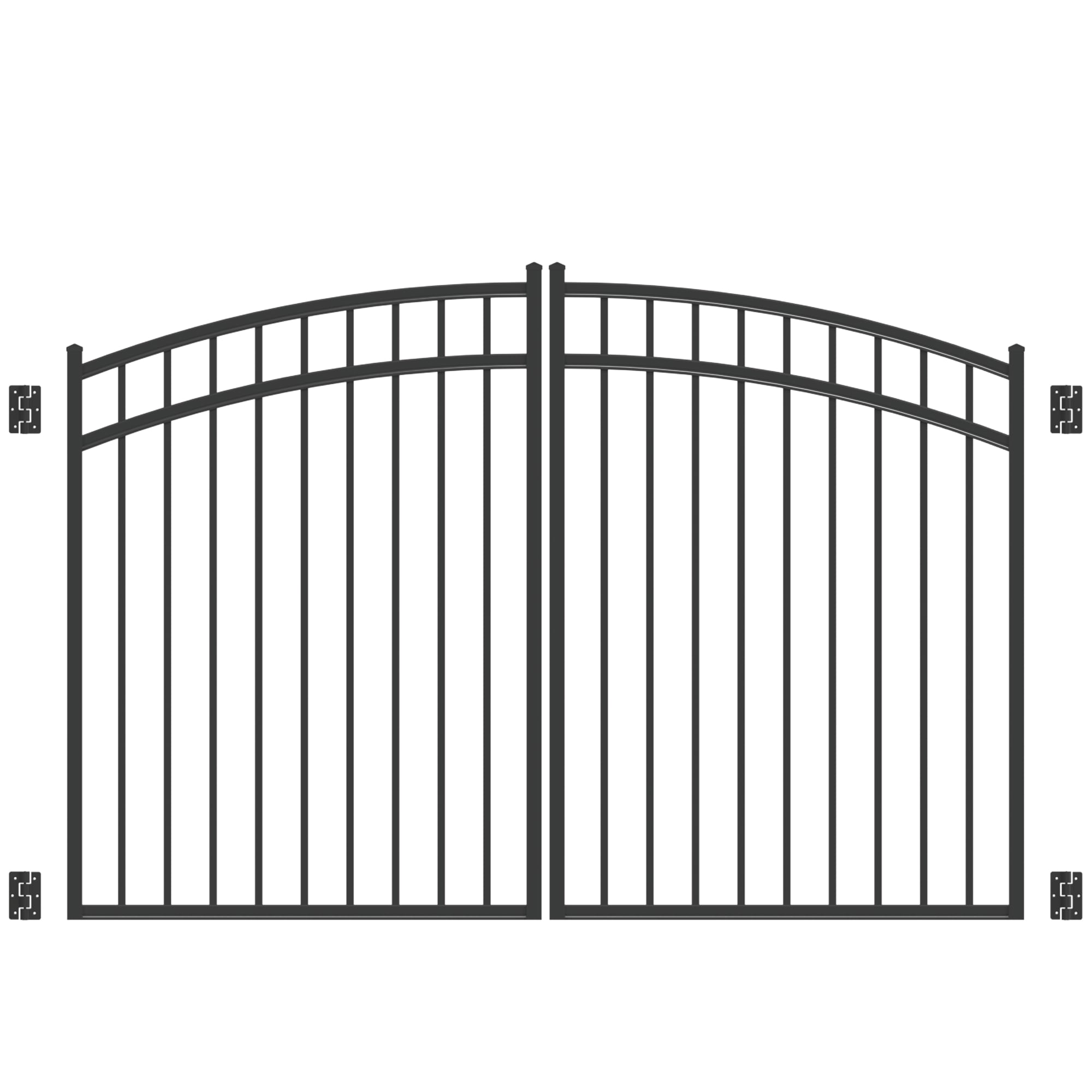 Freedom 73016812 7.75-Feet x 4.66-Feet Black Aluminum Driveway Gate