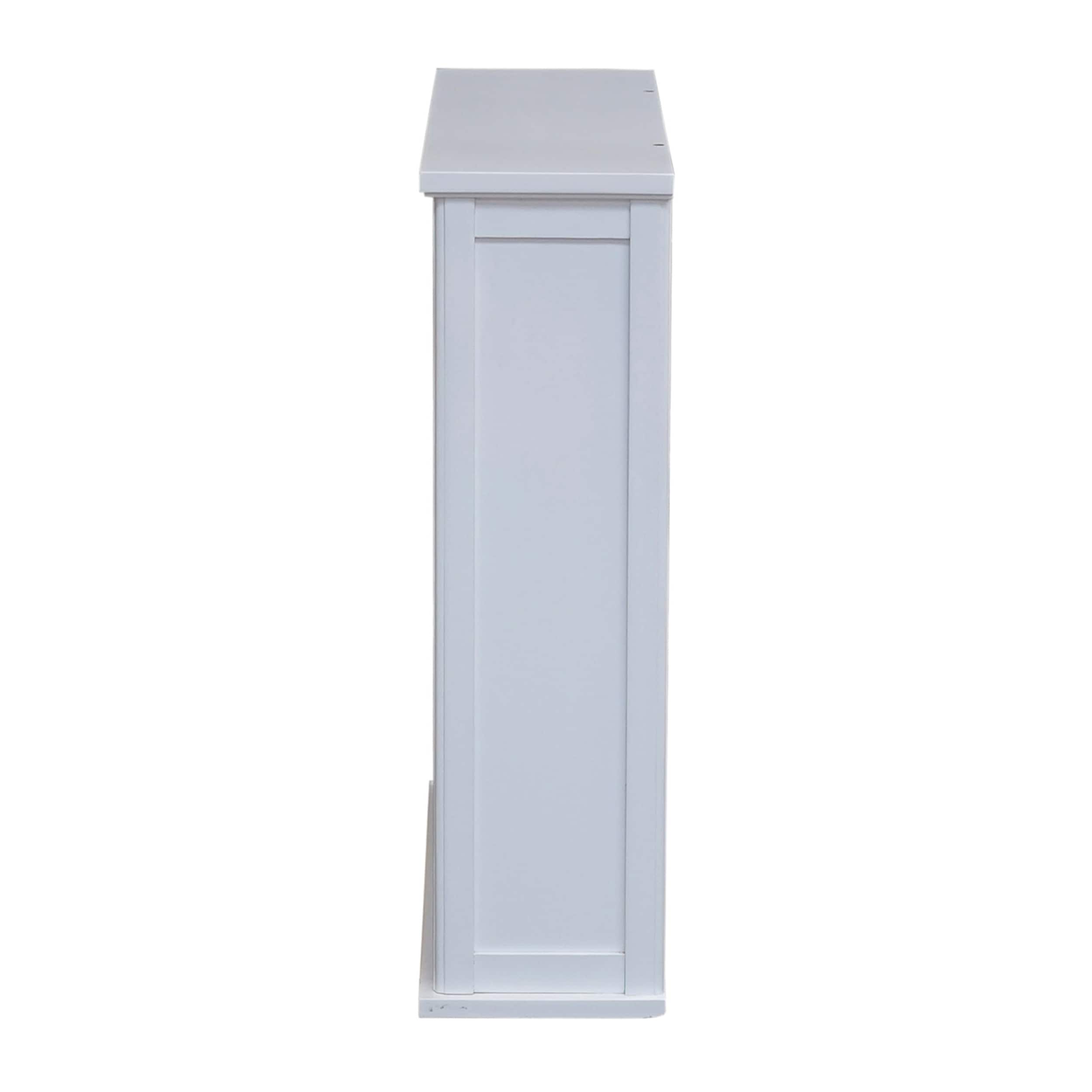 32.5'' White Wood Floating Wall Mounted Bath Storage