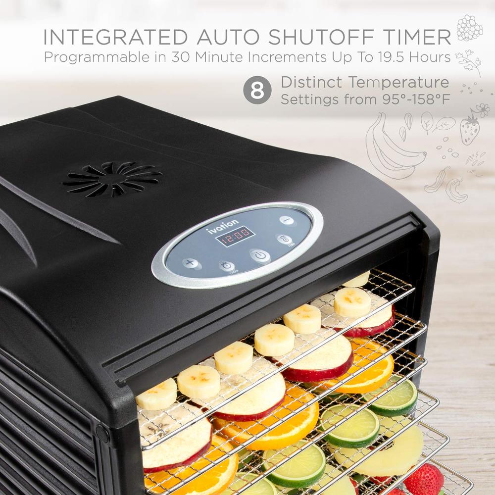 Ivation 9 Tray Premium Digital Electric Food Dehydrator Machine