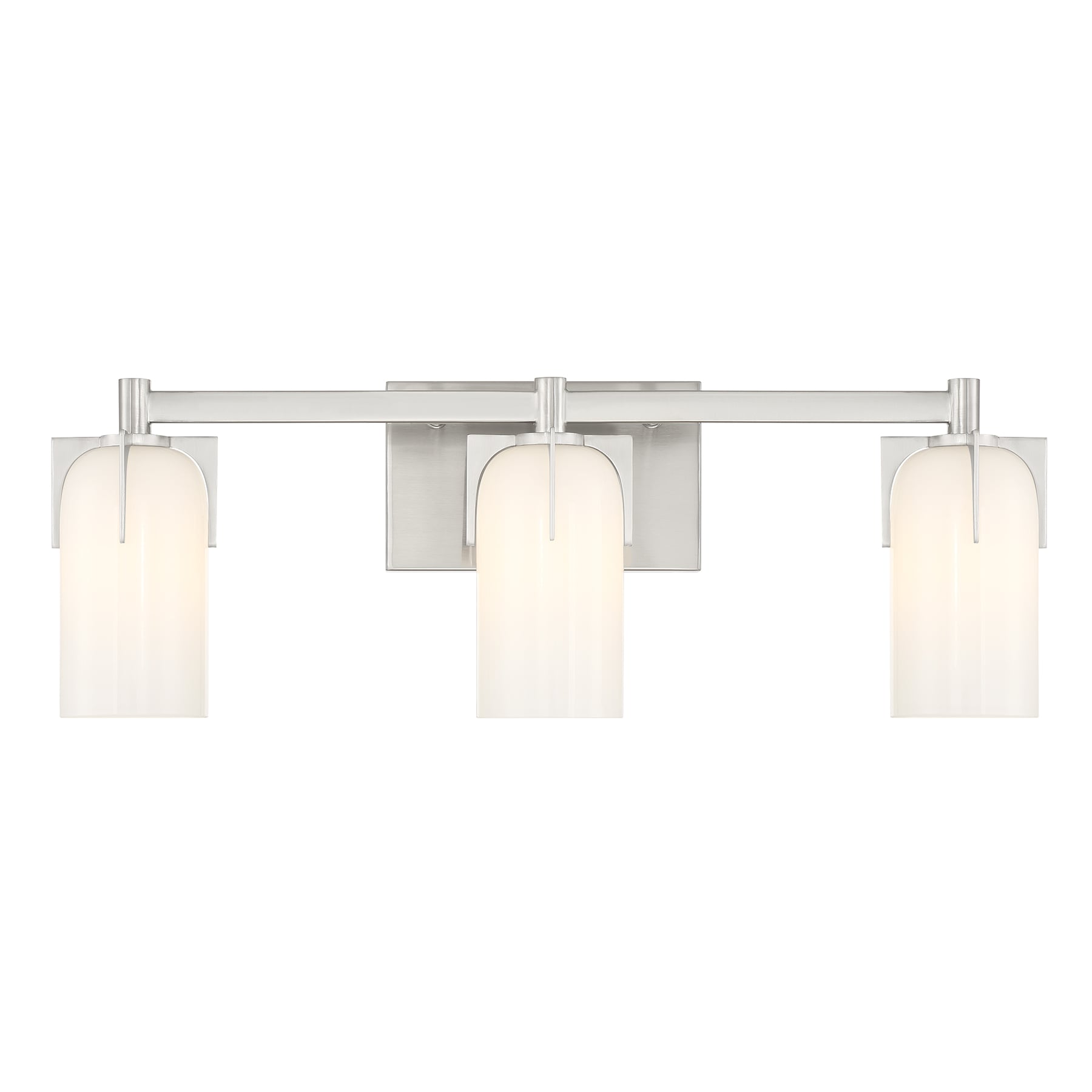 Savoy House 8-4128-3-SN Caldwell 3-Light Bathroom Vanity Light in Satin Nickel 24-in 3 -Light Satin Nickel Vintage Vanity light
