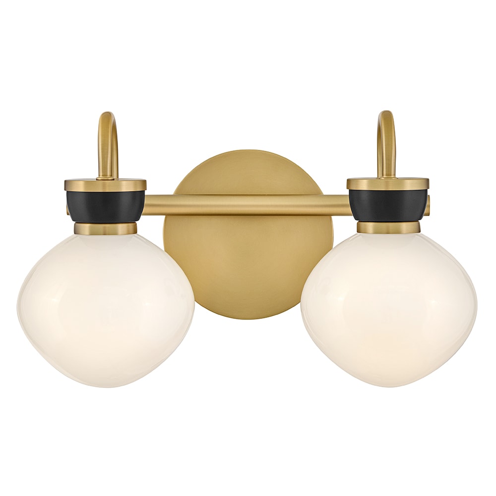 Lark 85592LCB-BK Lucy 15.5-in 2 -Light Polished Brass Traditional Vanity light