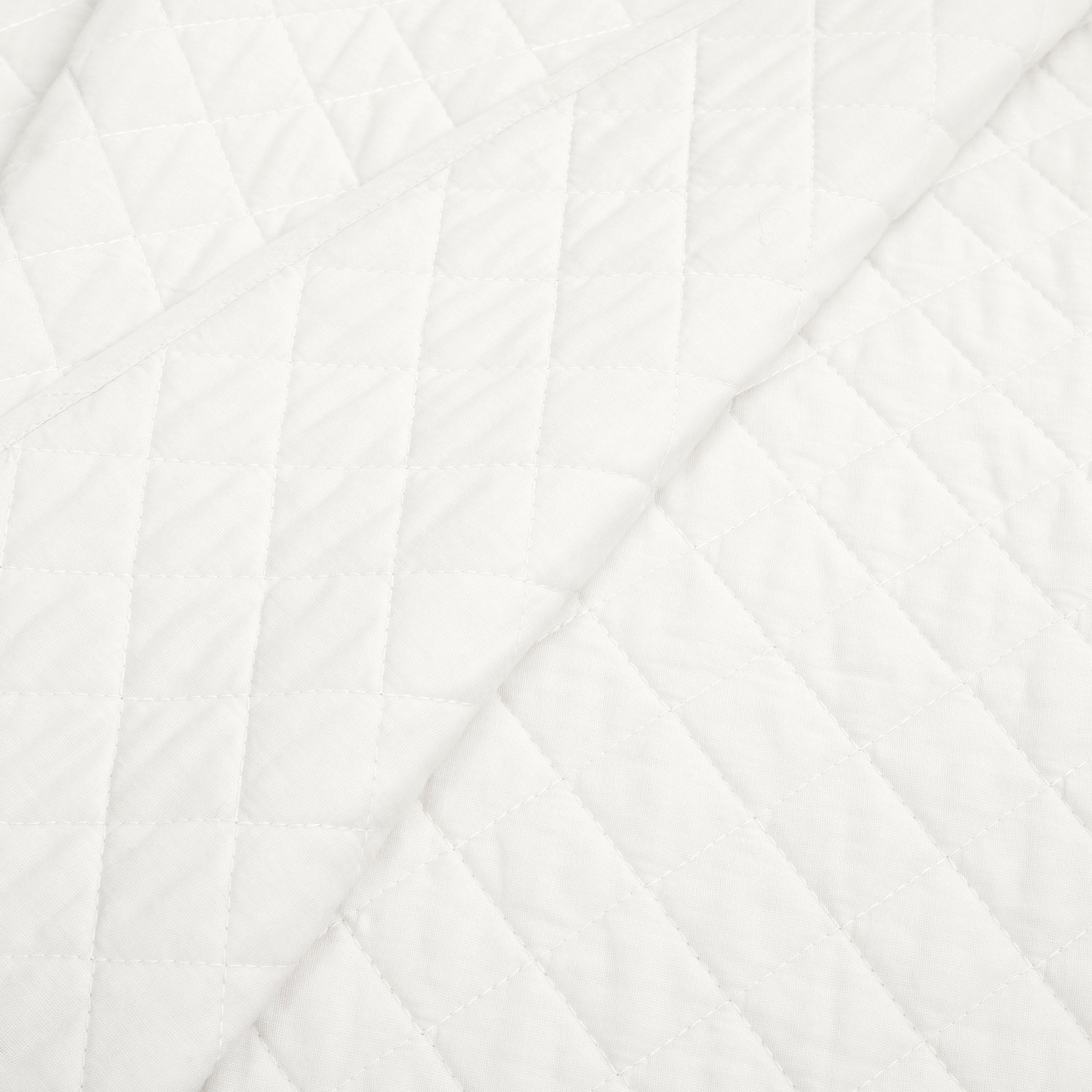 Pure White Twin XL Cotton Reversible Quilt Set