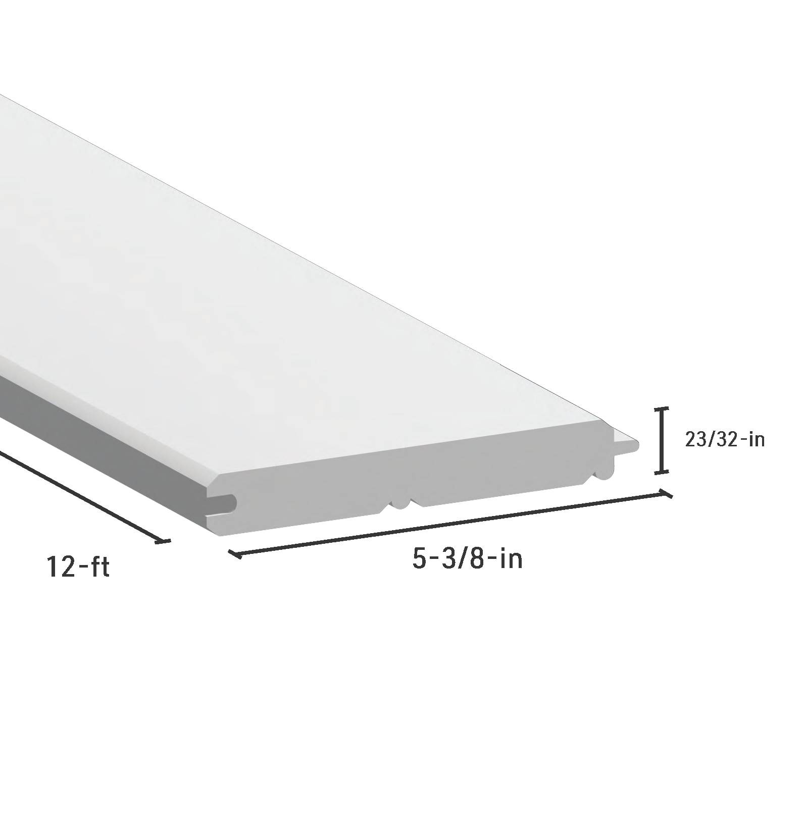 Pattern Stock Tongue and Groove Board (Common: 2 in. x 6 in. x 12 ft.;  Actual: 1.375 in. x 5.37 in. x 144 in.) 2612STG - The Home Depot