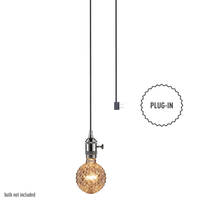 Globe Electric Edison Brushed Steel Industrial Cylinder Pendant Light Globe Electric Edison Brushed Steel Industrial Cylinder Pendant Light