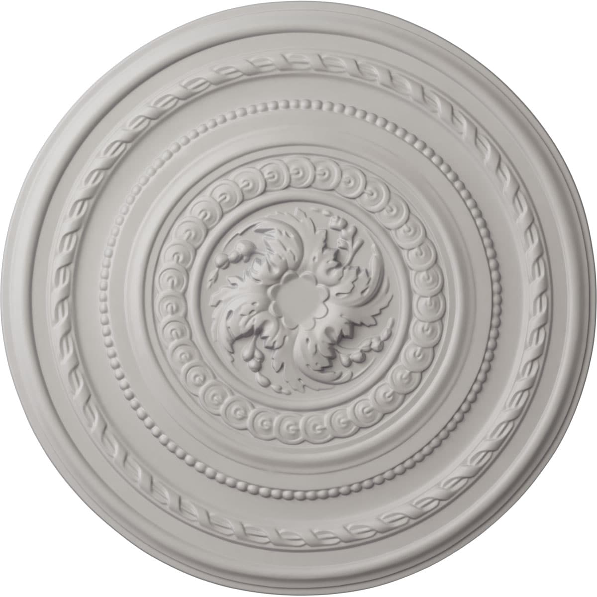 Ekena Millwork CM26PEUWF Pearl 26.25-in W x 26.25-in L Painted Ultra Pure White Polyurethane Whole Ceiling Medallion
