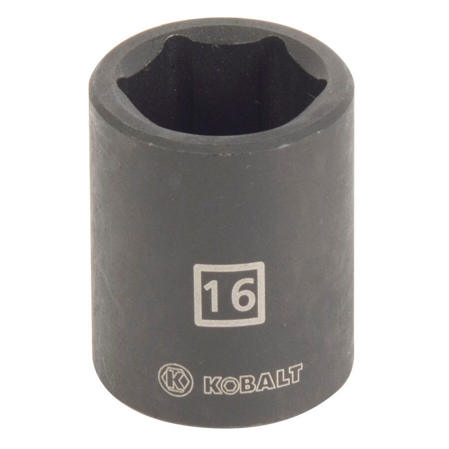 Kobalt 85473 Metric 3/8-in Drive 16mm 6-point Impact Socket Individual