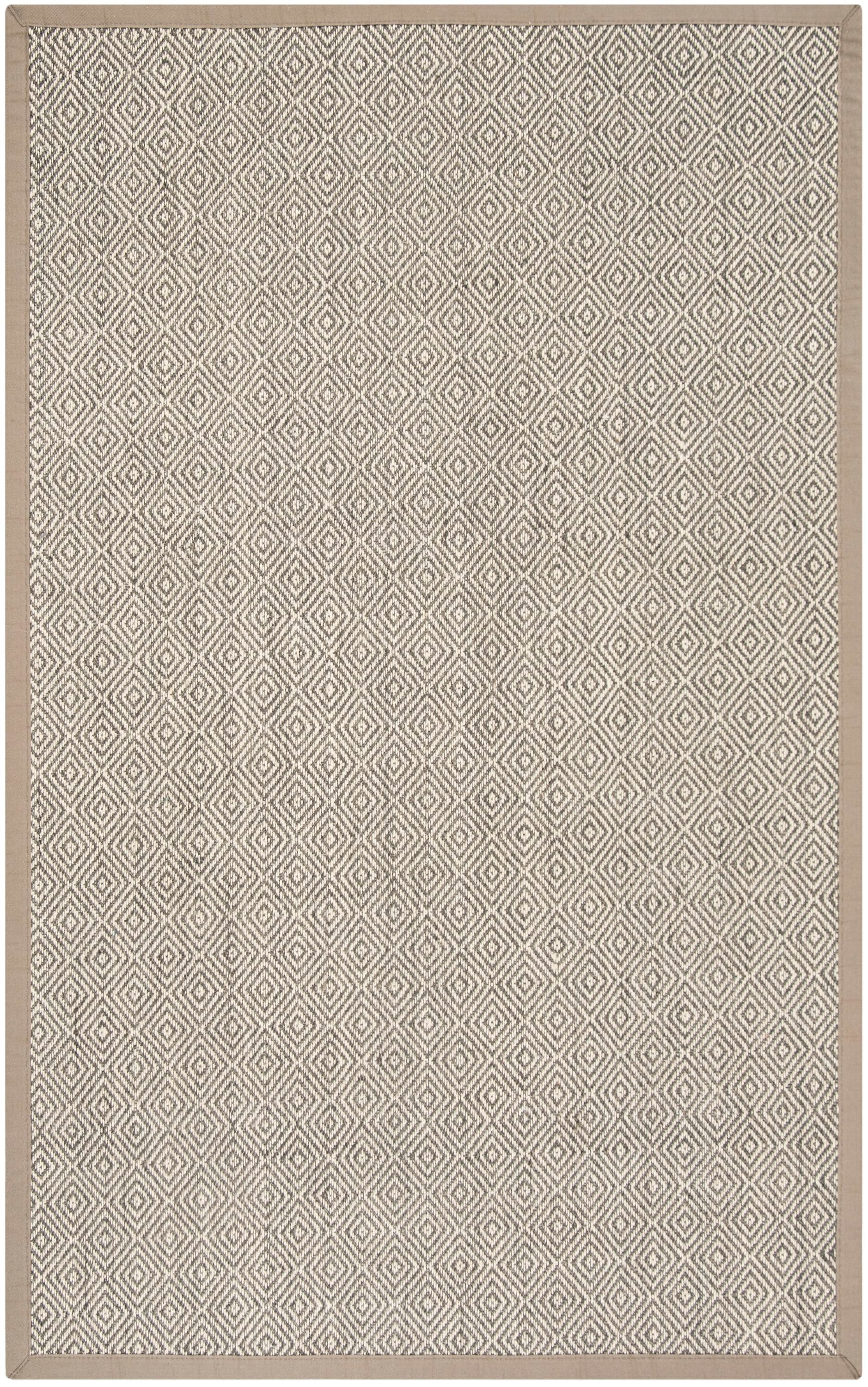 Safavieh NF151C-6 Natural Fiber Bayberry 6 x 9 (ft) Loomed Sisal Natural/Taupe Rectangular Indoor Geometric Coastal Area rug