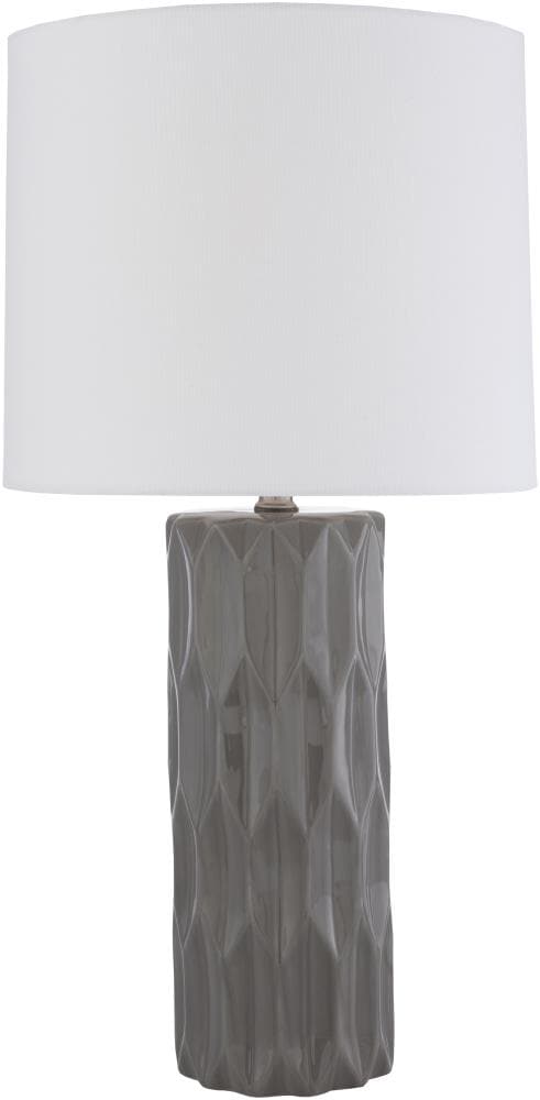Surya DAE-002 Draven 27-in Medium Gray 3-way Table Lamp with Linen Shade