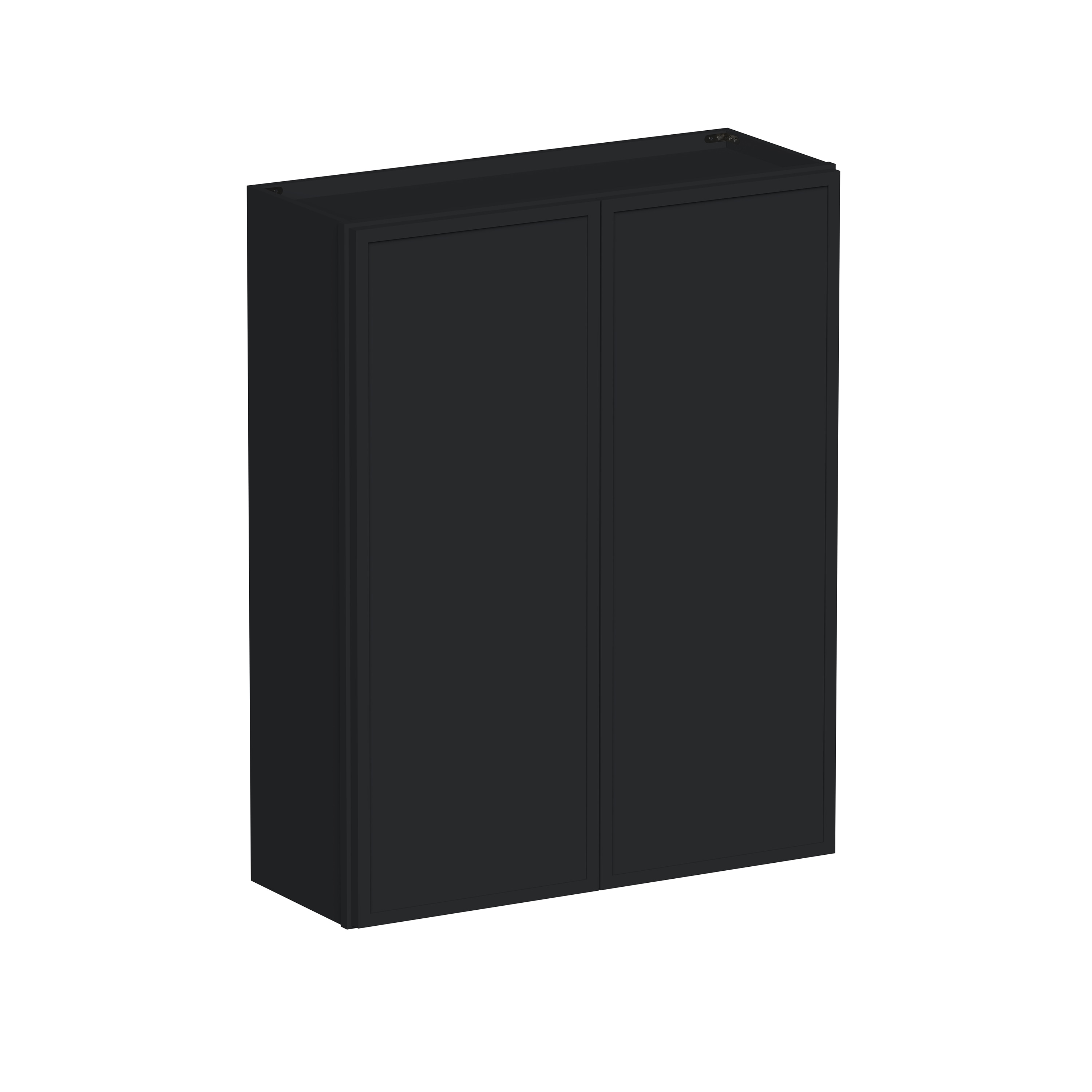 CASAINC 33 in. W x 12 in. D x 42 in. H Plywood Ready to Assemble Standard Wall Kitchen Cabinet in Ebony Black Full Overlay Design