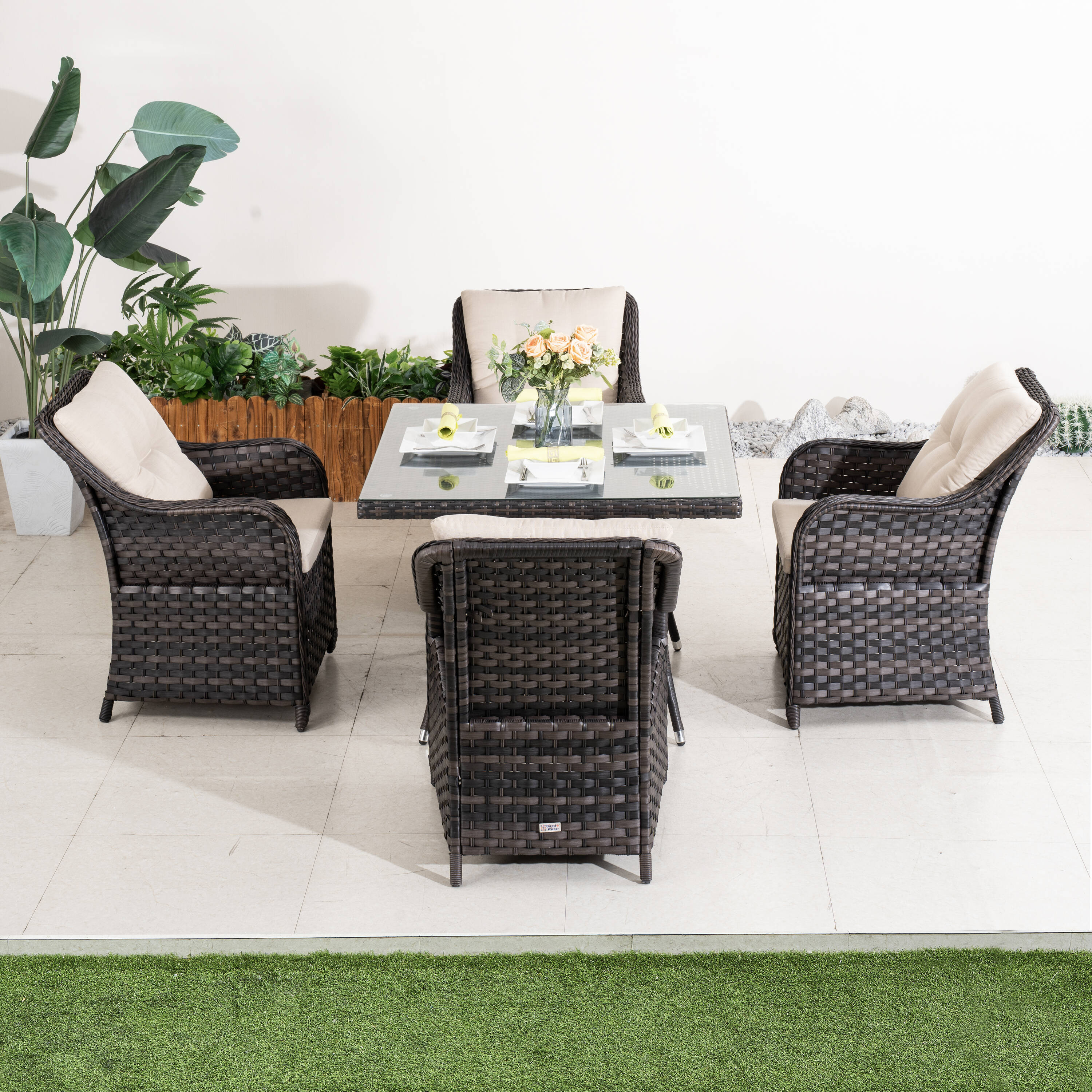 Direct Wicker DWT-1710&012-BR Patio-Dining-Sets - View #3