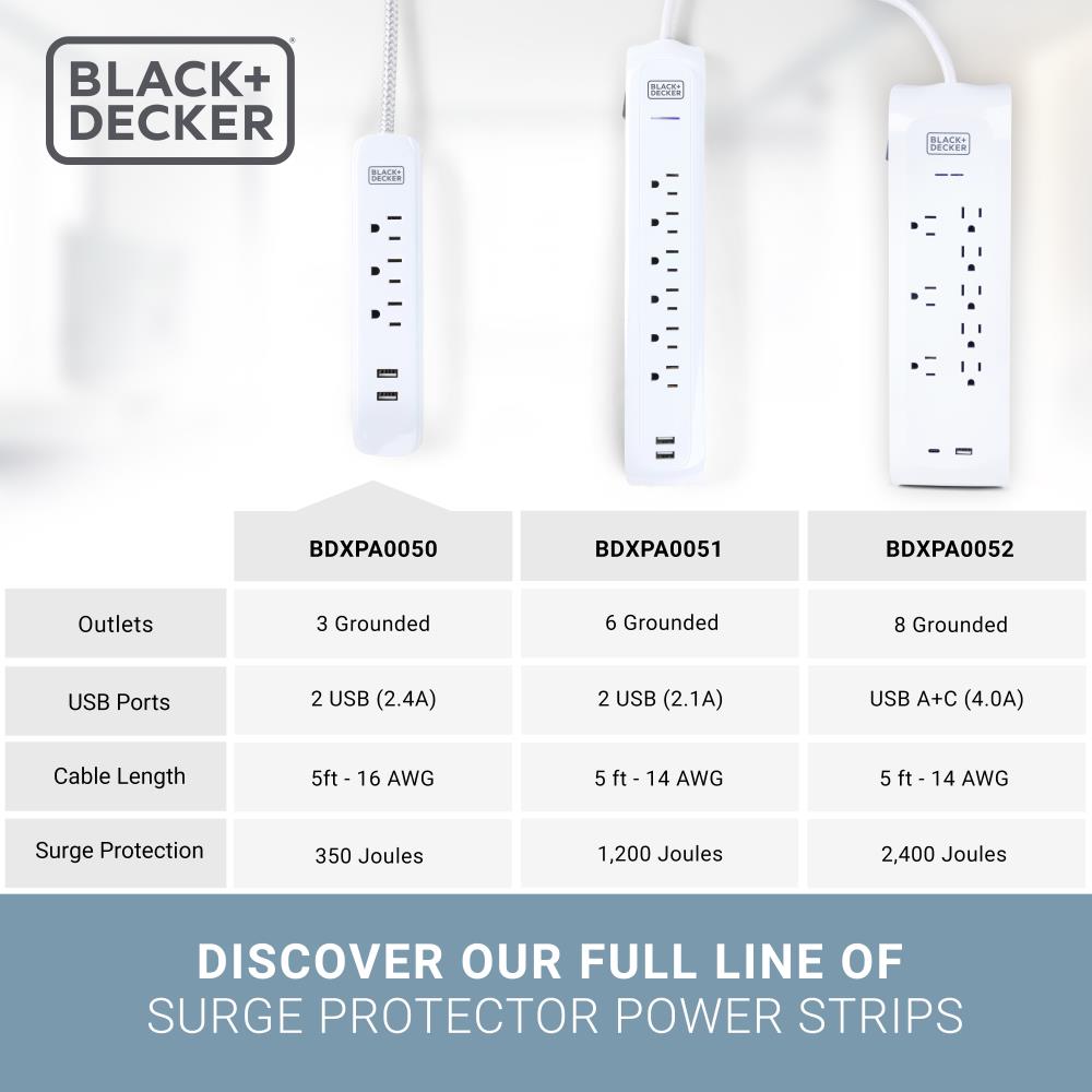 Woods 41715 Energy Saving Surge Protector Power Strip with 80 Range Remote  Control Outlets 1080J of Protection 5 Foot Cord, White