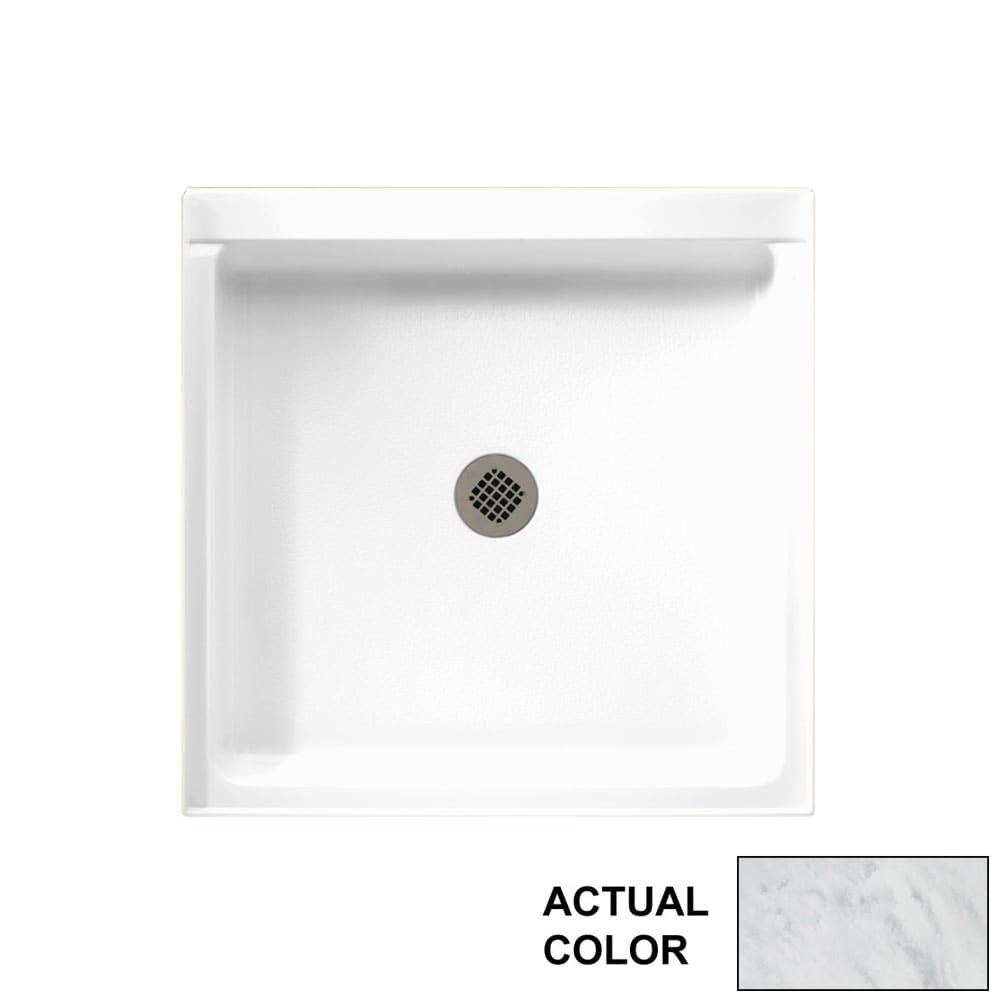 SWAN SF04242MD.131 42.38-in W x 42.19-in L x 5.5-in H Tundra Square Shower Pan Base (Center Drain)