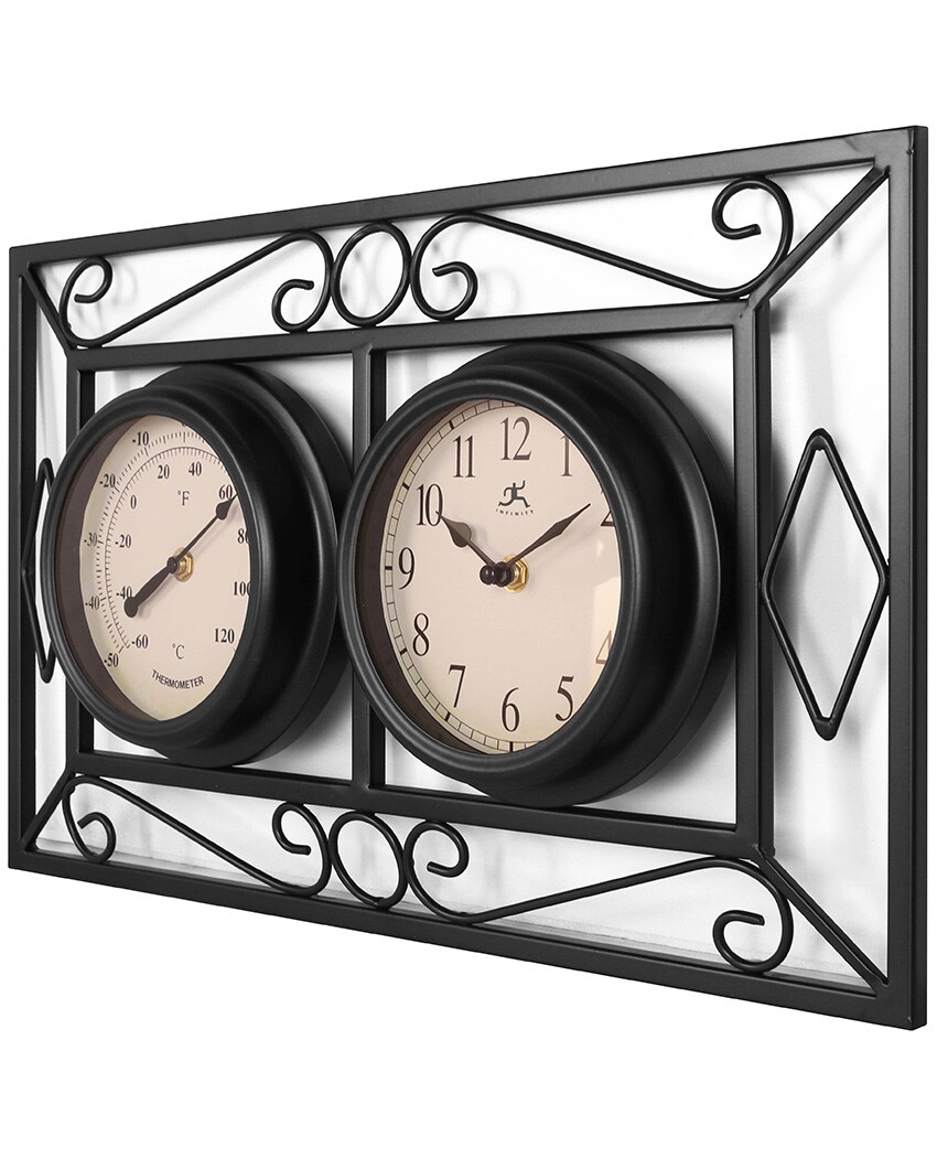 Infinity Instruments 20108BK-TC Thermometer-Clock - View #3