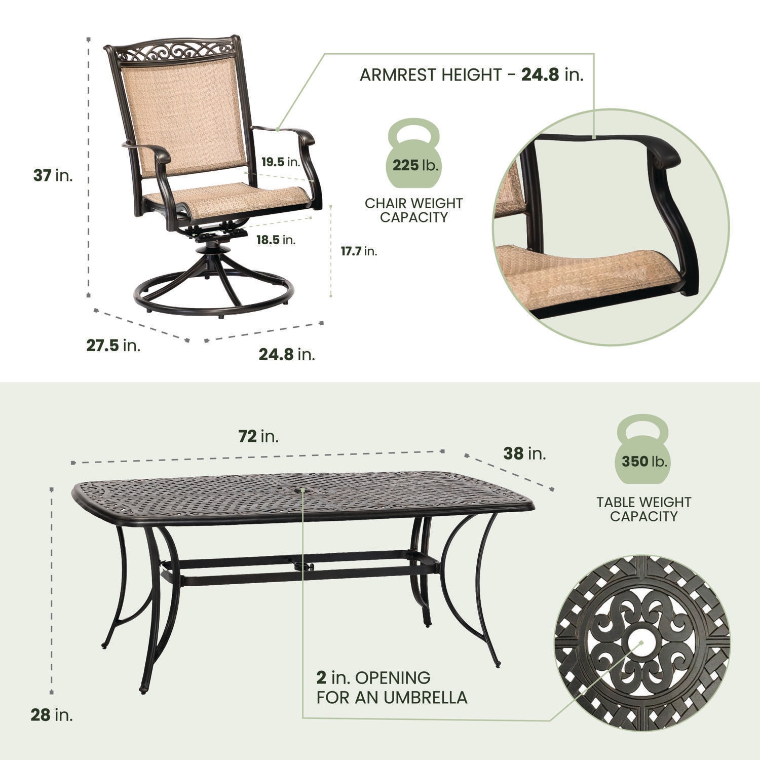 Hanover FNTDN7PCSWC Patio-Dining-Sets - View #8