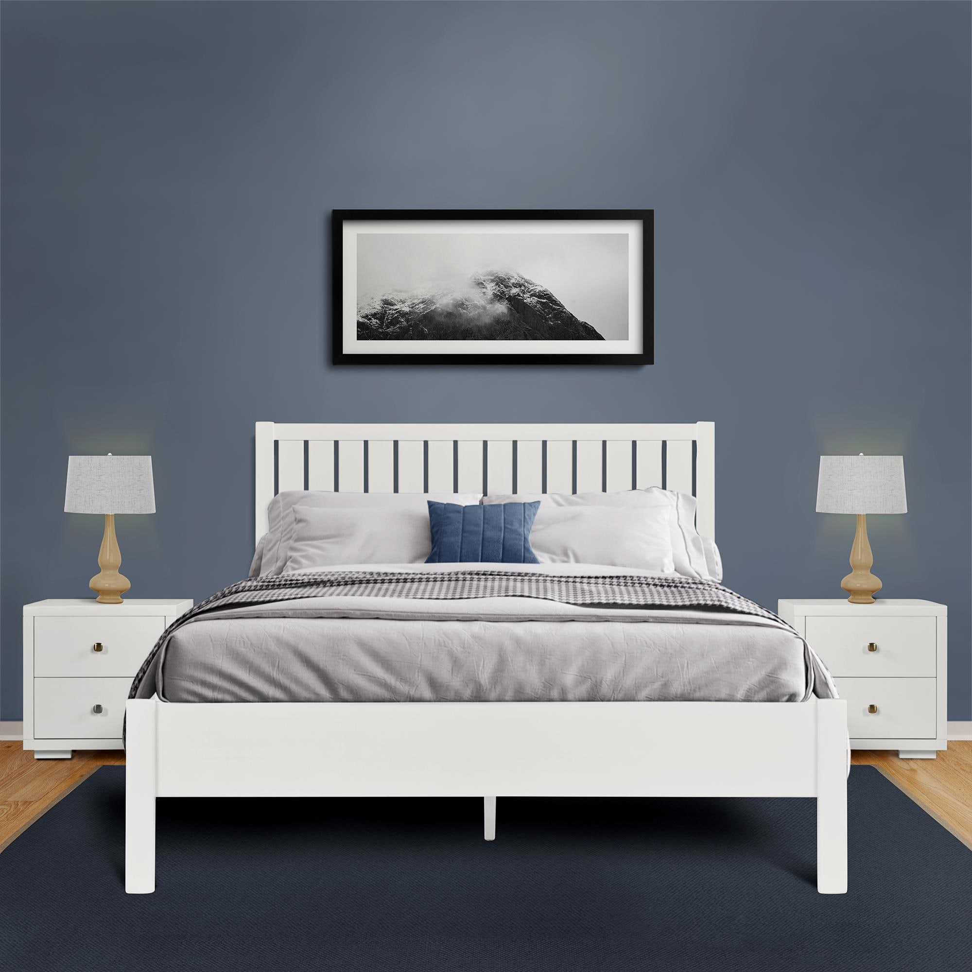 Camden Isle Contemporary White Queen Platform Bed | Modern Design ...