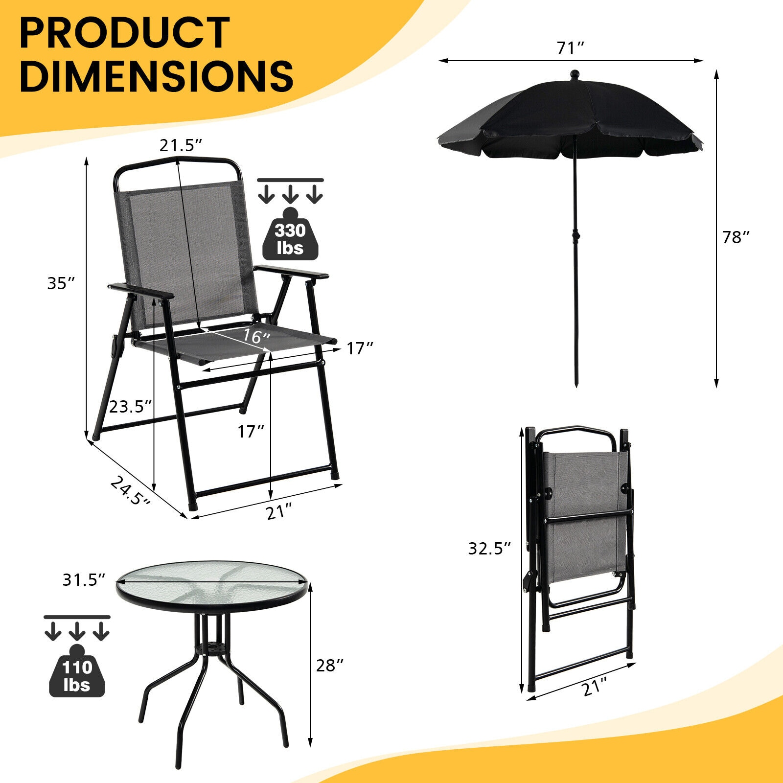 LIVIZA TDZ11803CF Patio-Dining-Sets - View #2