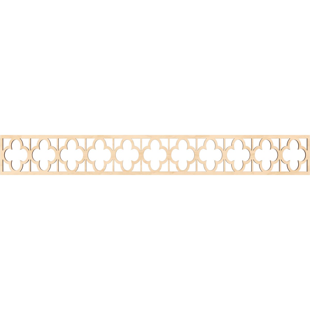 Ekena Millwork MLDA06X46WDLBI Woodall Fretwork Flat Trim 6-in x 3.86-ft Birch Brown Unfinished 2156074 Pierced Wall Panel Moulding