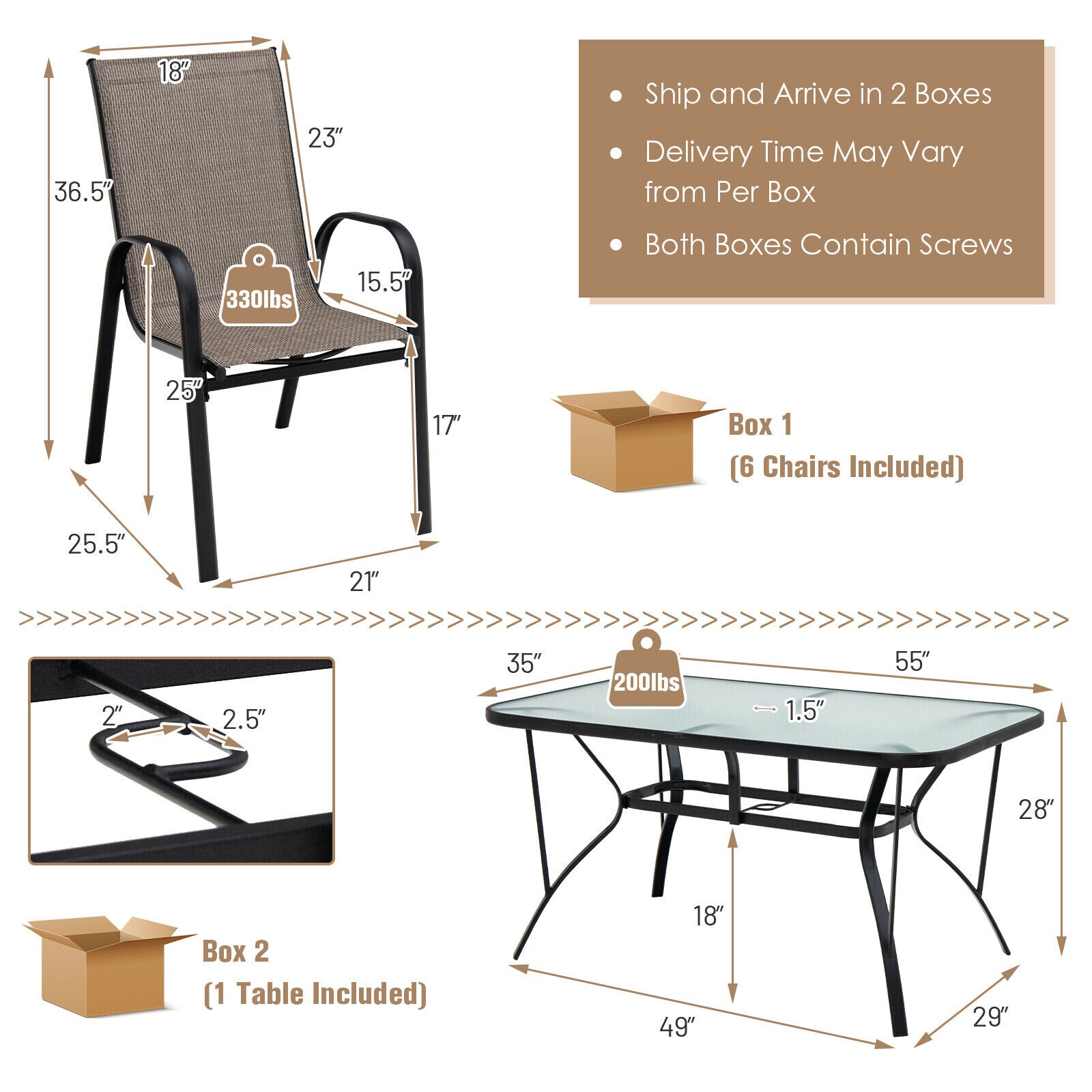 LIVIZA TDZ10407-X Patio-Dining-Sets - View #2