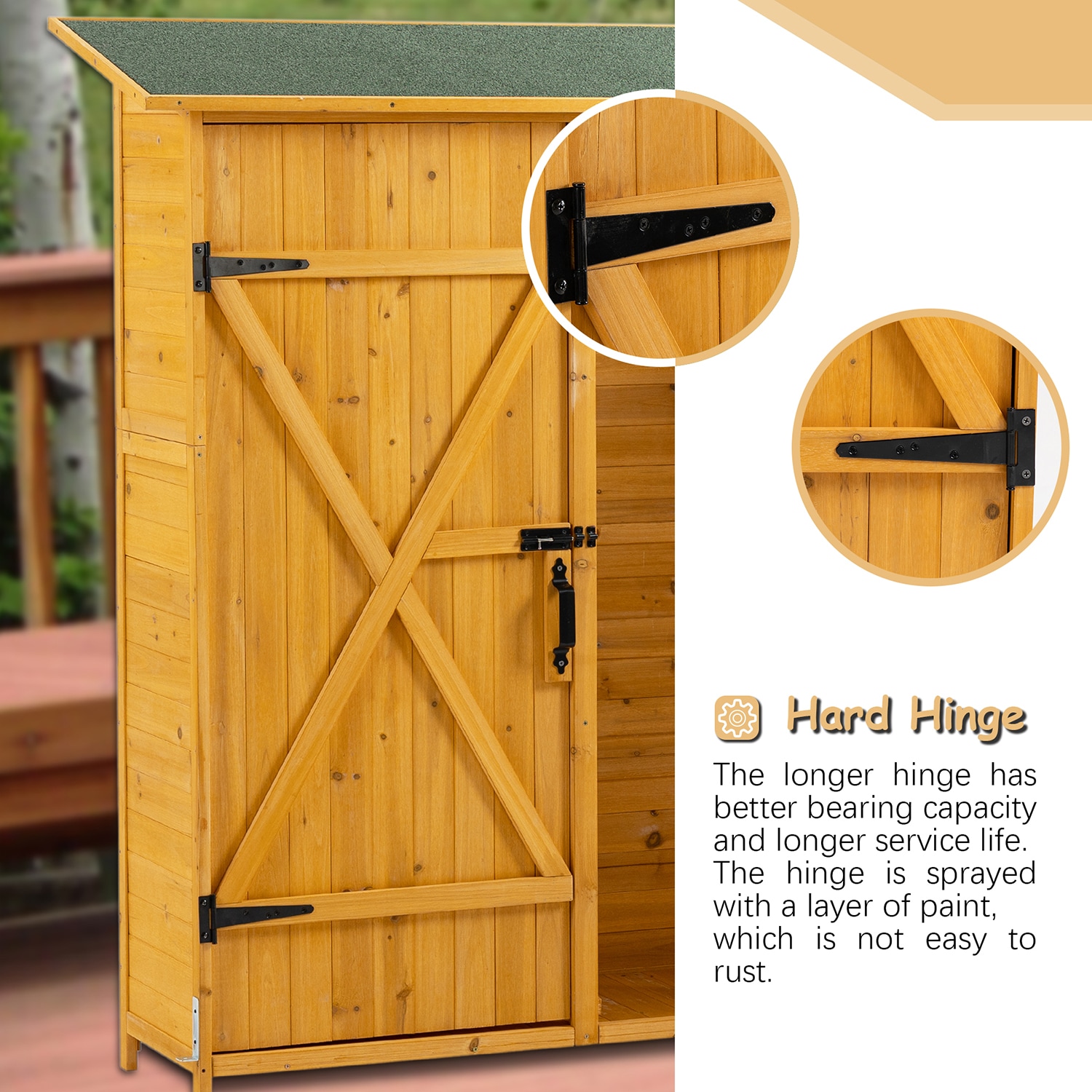 Outdoor Storage Shed,XL,H 54 In,W 60 In - Grainger