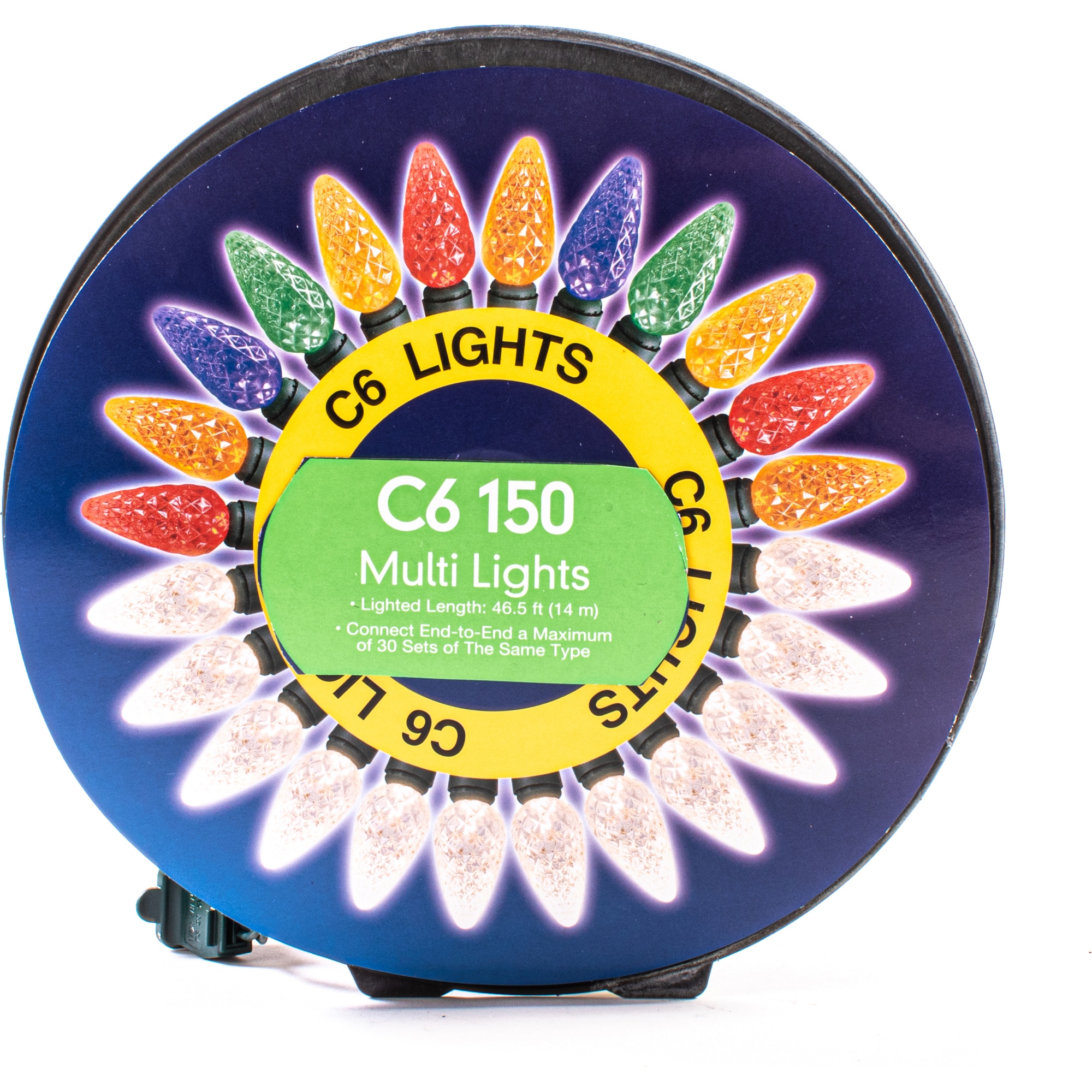  GX25591HX 150 -Count 63-Feet Multicolor LED Plug-In Christmas String Lights