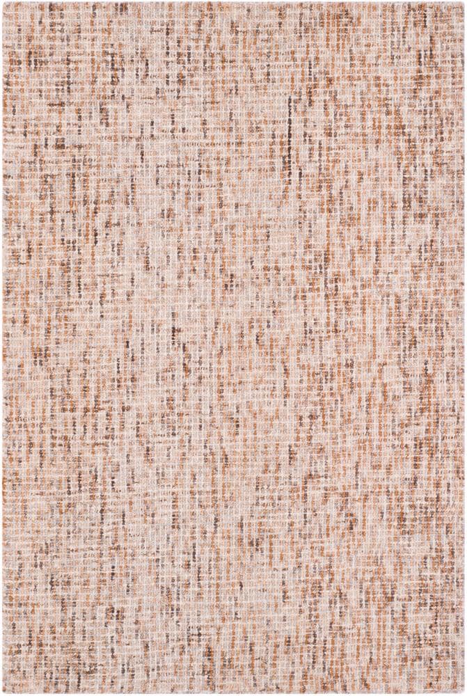 Safavieh ABT468A-4 Abstract Canvas 4 x 6 (ft) Tufted Wool Beige/Rust Rectangular Indoor Abstract Farmhouse/Cottage Area rug
