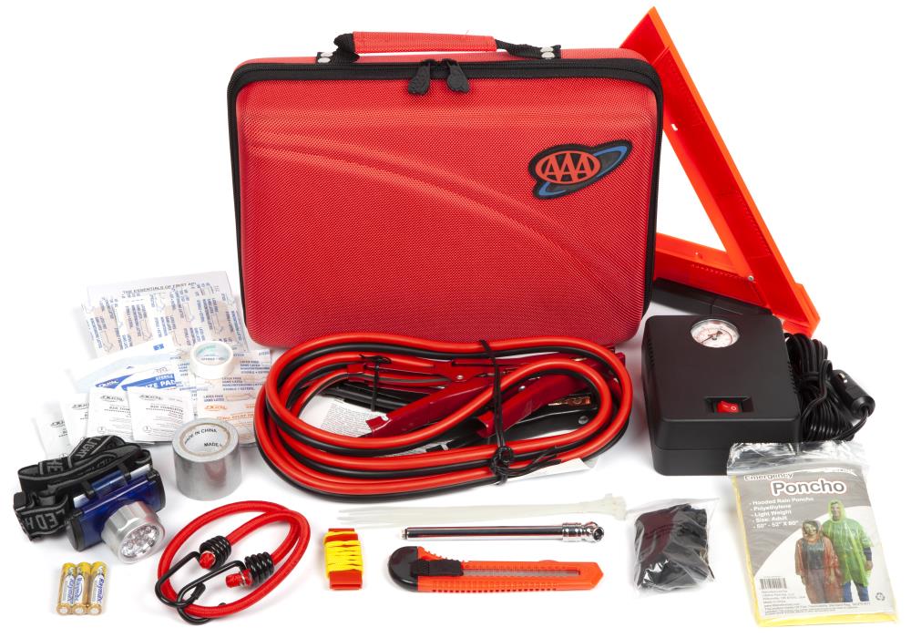 Roadside Assistance Emergency Kit - Car Emergency Kit with Jumper Cables  (Upgraded) Emergency Roadside Kit for Car 142 Pieces Car Safety Kits,Tow