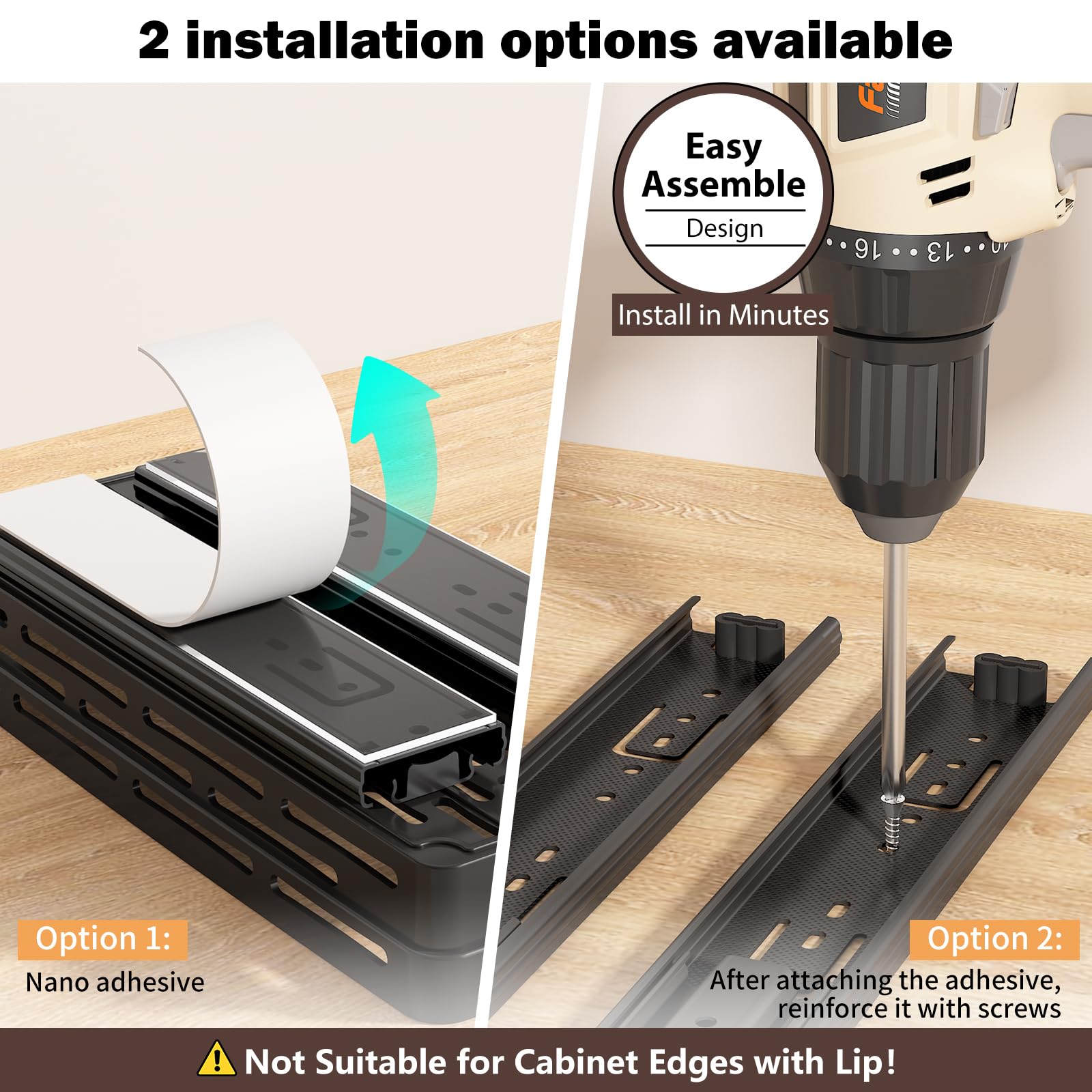 Aoibox LAB1231O18 Pull-Out-Cabinet-Baskets - View #3