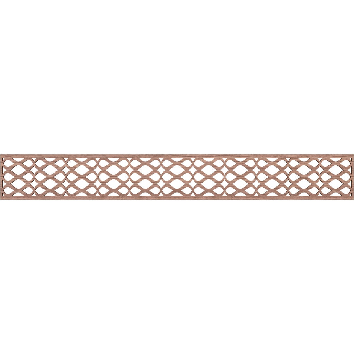 Ekena Millwork MLDA06X46SMRWA Somerset Fretwork Flat Trim 6-in x 3.86-ft Walnut Brown Unfinished 2157222 Pierced Wall Panel Moulding
