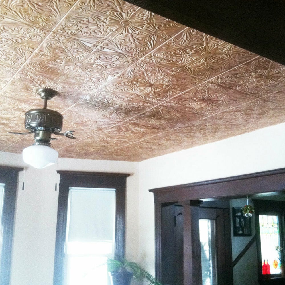 A La Maison Ceilings 1.67-ft x 1.67-ft Spanish Silver Plain White ...