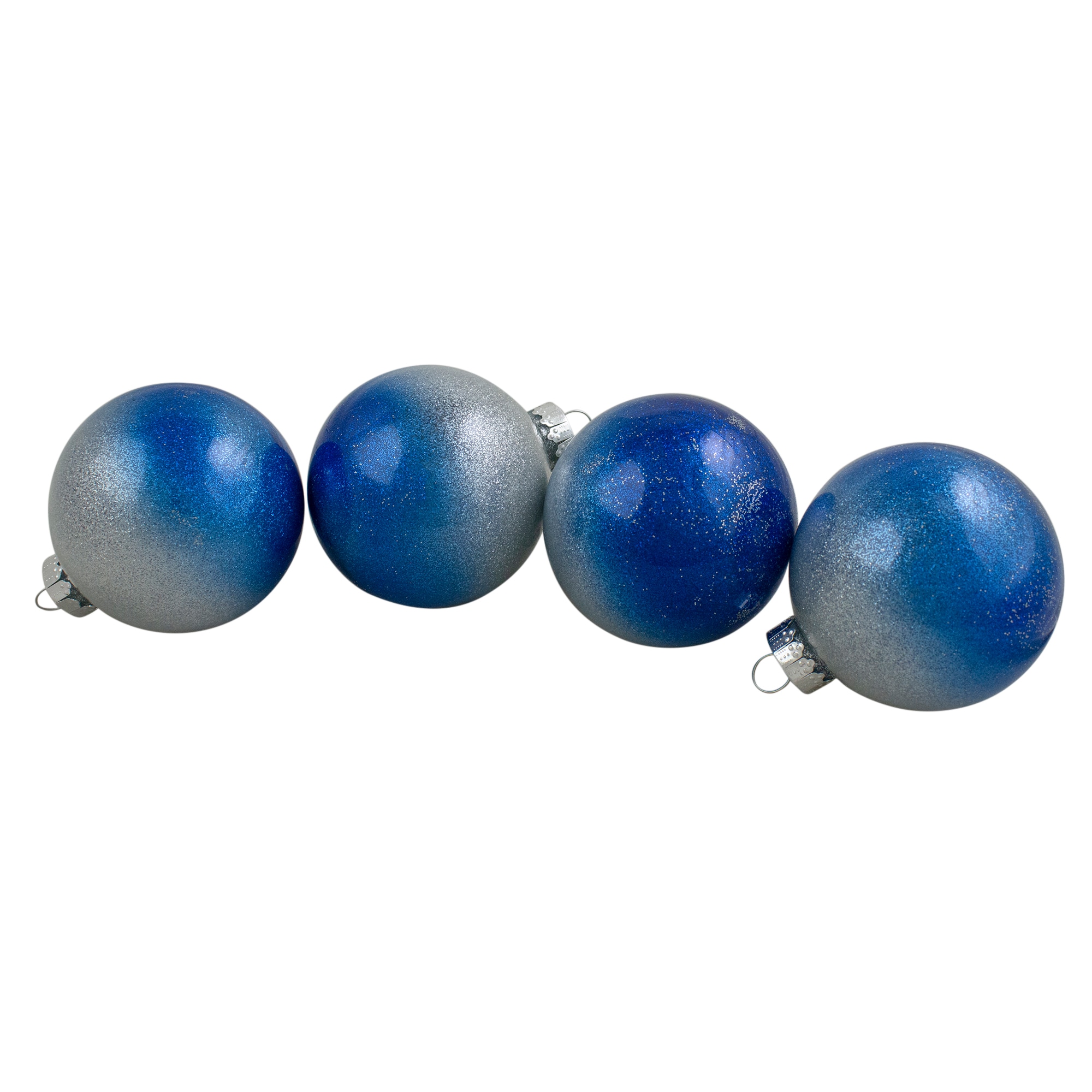 Northlight 32636331 4 -Pack Blue Ball Standard Indoor Ornament set