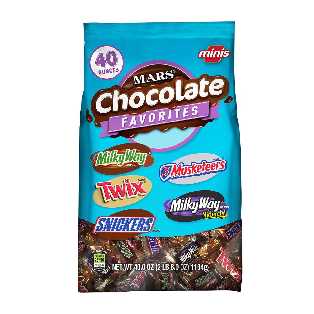 Mars Chocolate Minis Size Candy Variety Mix 40-Ounce Bag (Pack of 2) -  SNICKERS, TWIX, 3 MUSKETEERS, MILKY WAY - Perfect for Sharing in the Snacks  & Candy department at