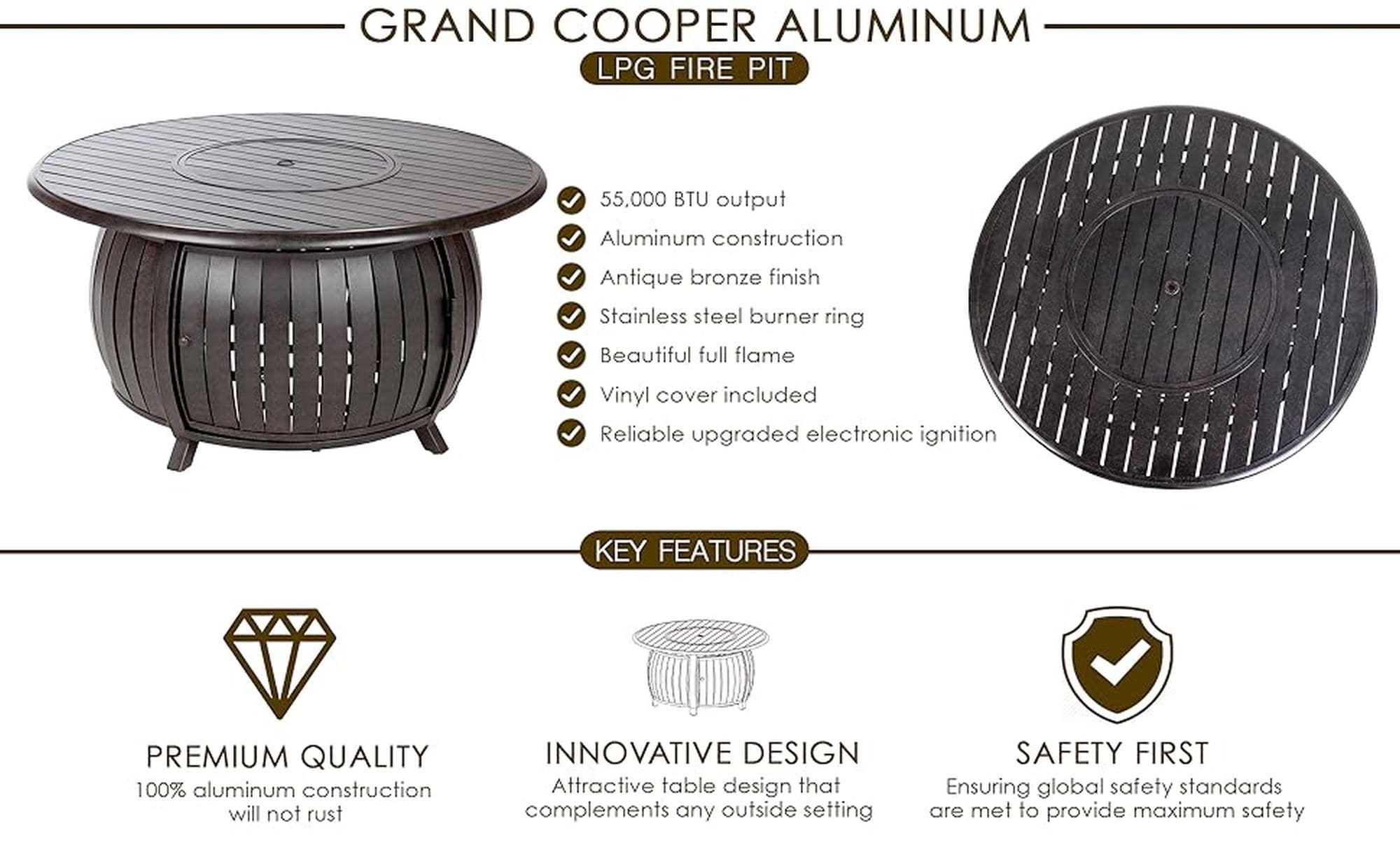 Fire Sense 61832 Outdoor-Gas-Firepits - View #10
