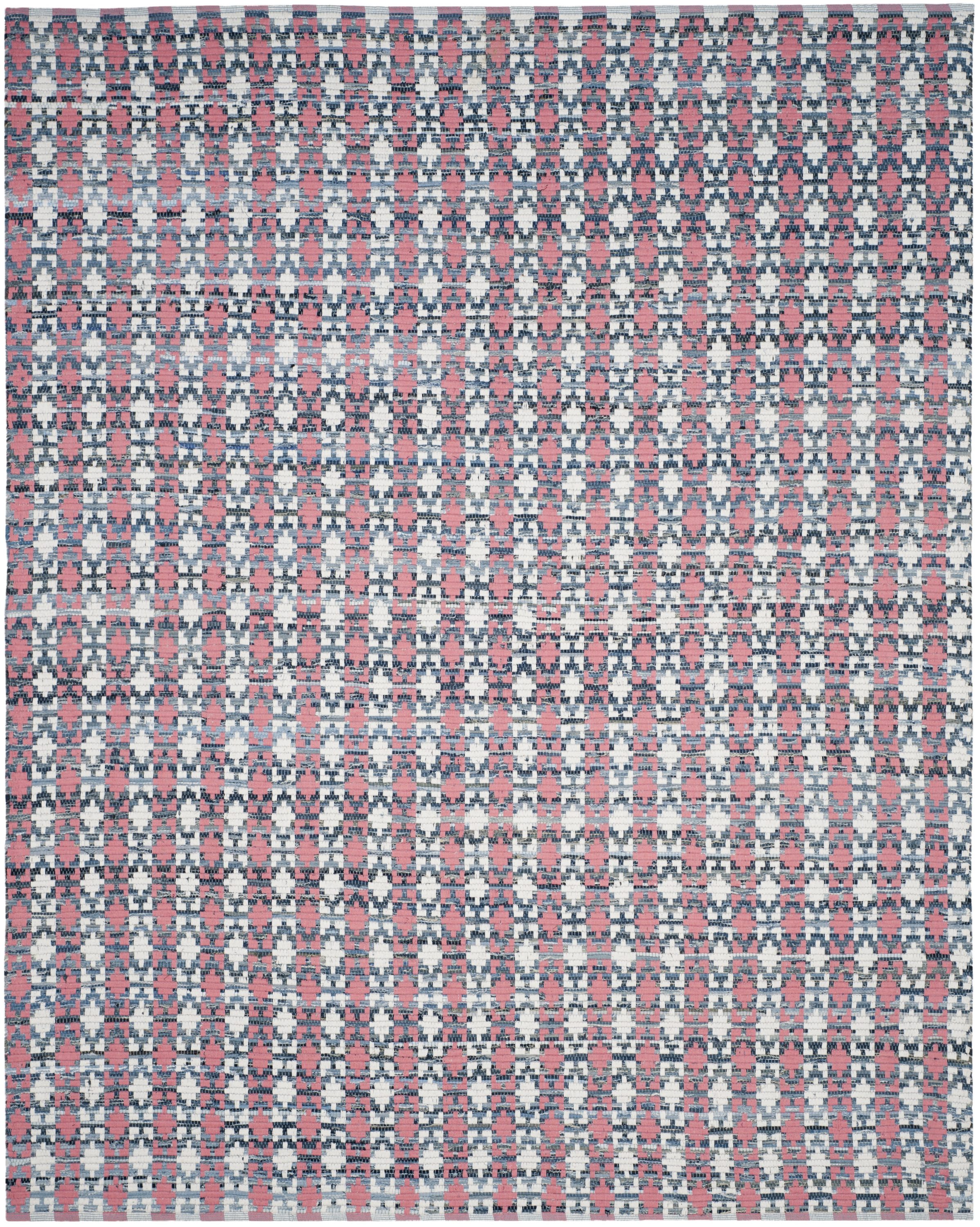 Safavieh MTK123D-8 Montauk Bondi 8 x 10 (ft) Cotton Coral/Multi Rectangular Indoor Stripe Coastal Area rug