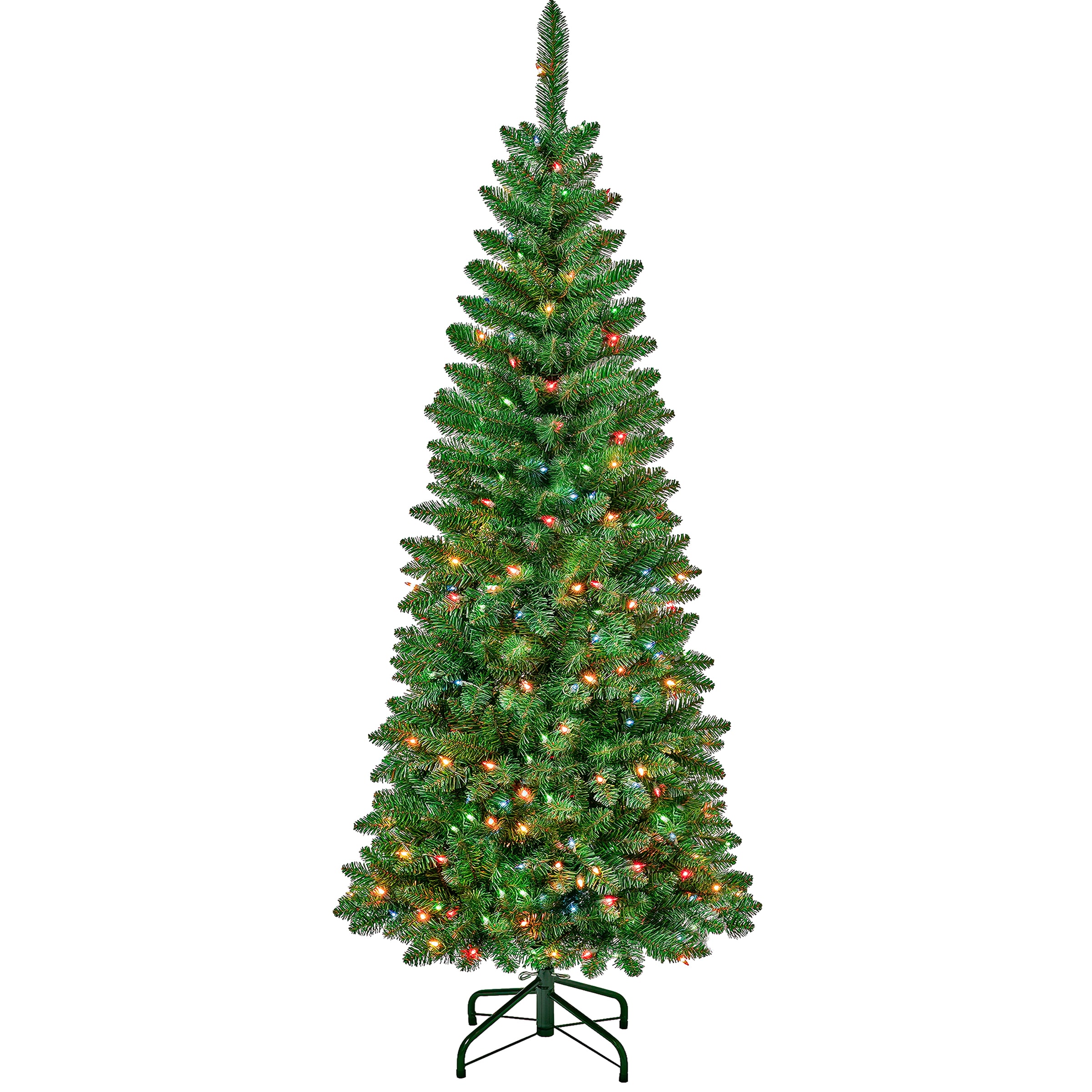 National Tree Company 6-ft Pre-lit Pencil Artificial Christmas Tree ...