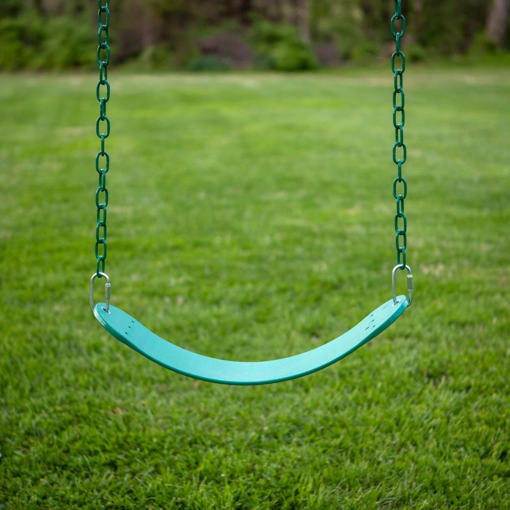 Backyard Discovery Little Brutus Residential 3-Swings Metal Swing Set ...