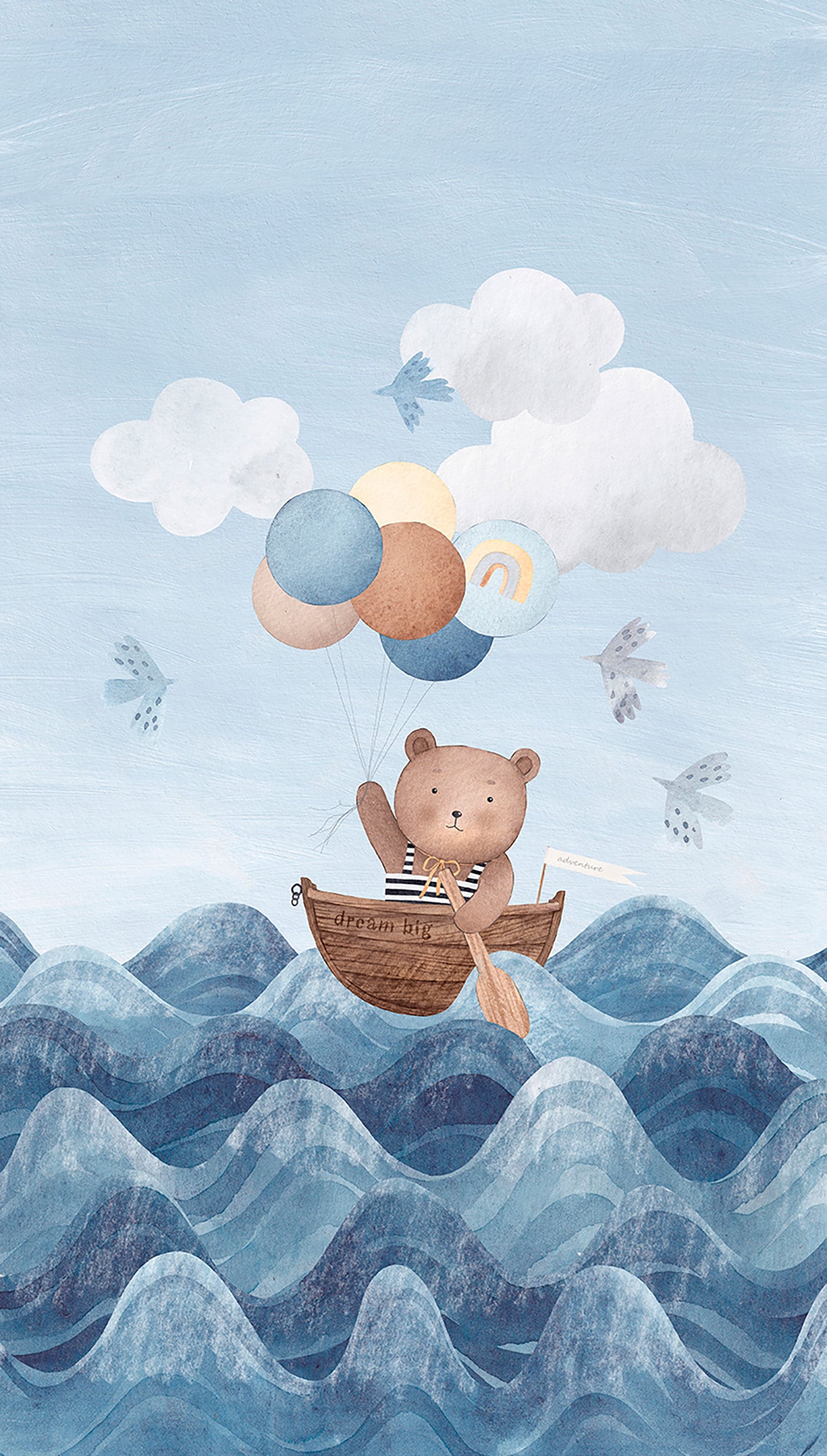 Veer Decor Teddys Big Journey Wall Mural