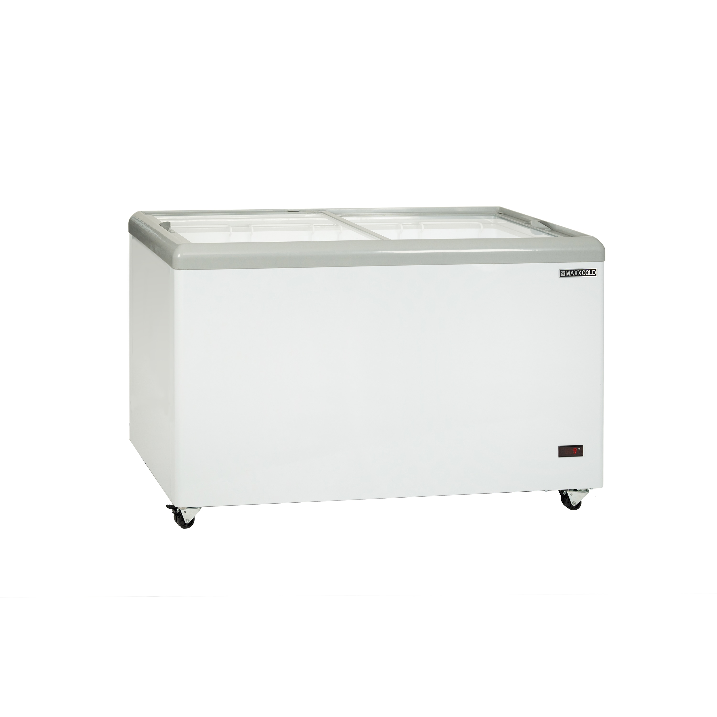 Maxx Cold MXF52F Sliding Glass Top Mobile Ice Cream Display Freezer 14-cu ft Chest Frost-free Commercial Freezer in White