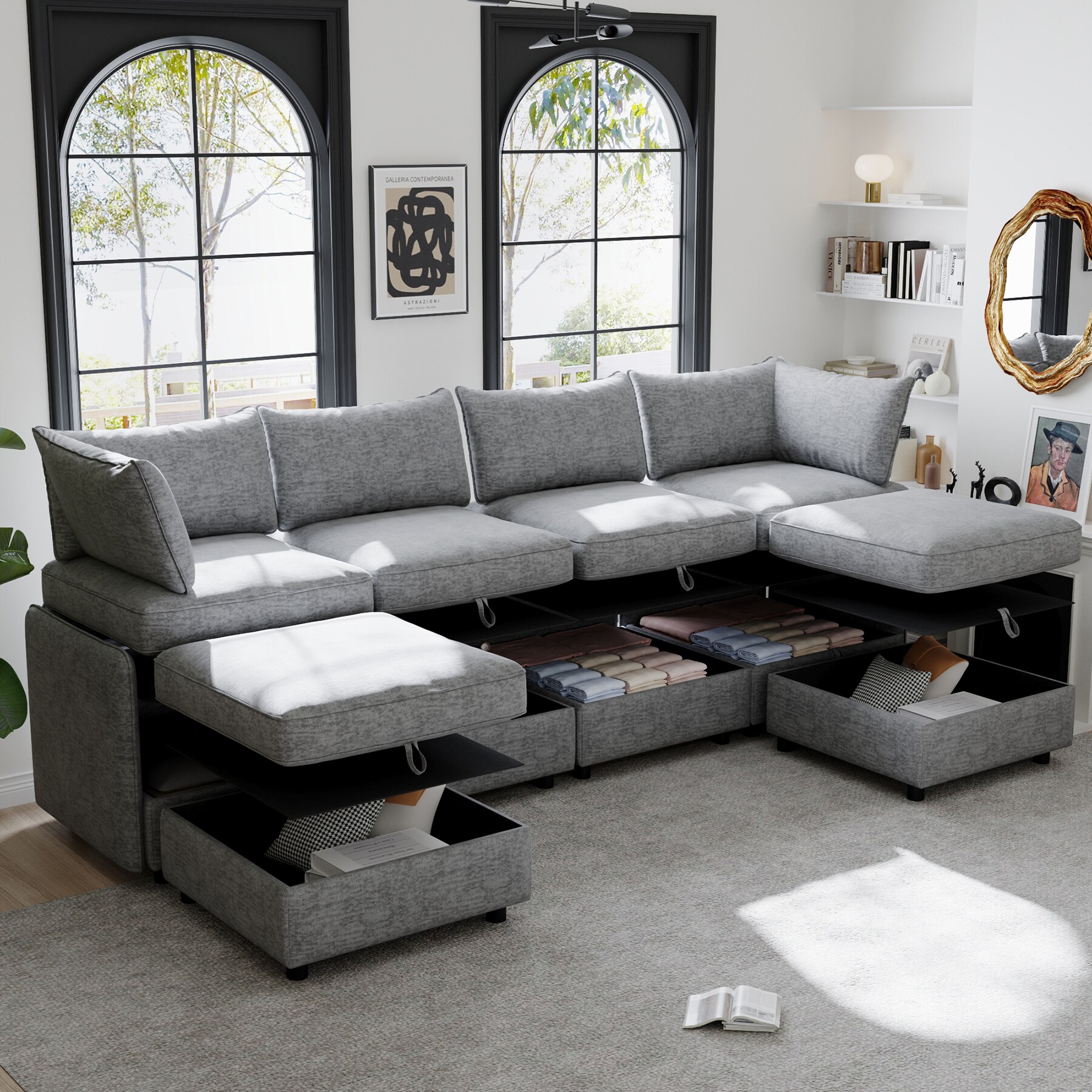 SINOFURN SYA020321GY Sofas-Loveseats - View #2